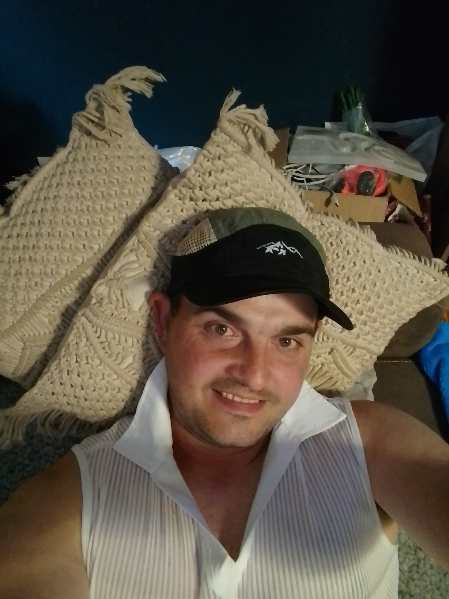 Chilling at home in Wedel, toy snake included
