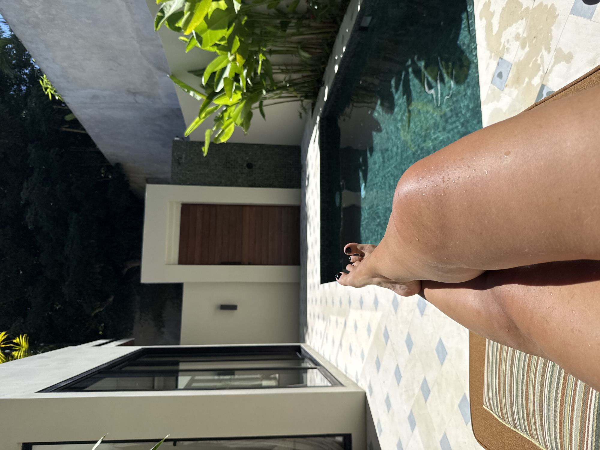 Morning leisure routine documented at Kuta Selatan resort villa