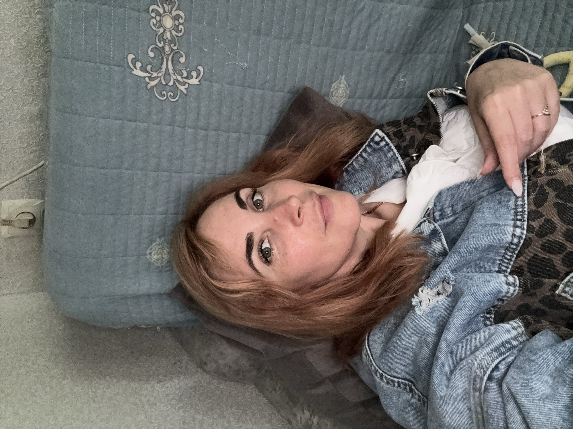 Lazy morning in bed with two small dogs, Chelyabinsk