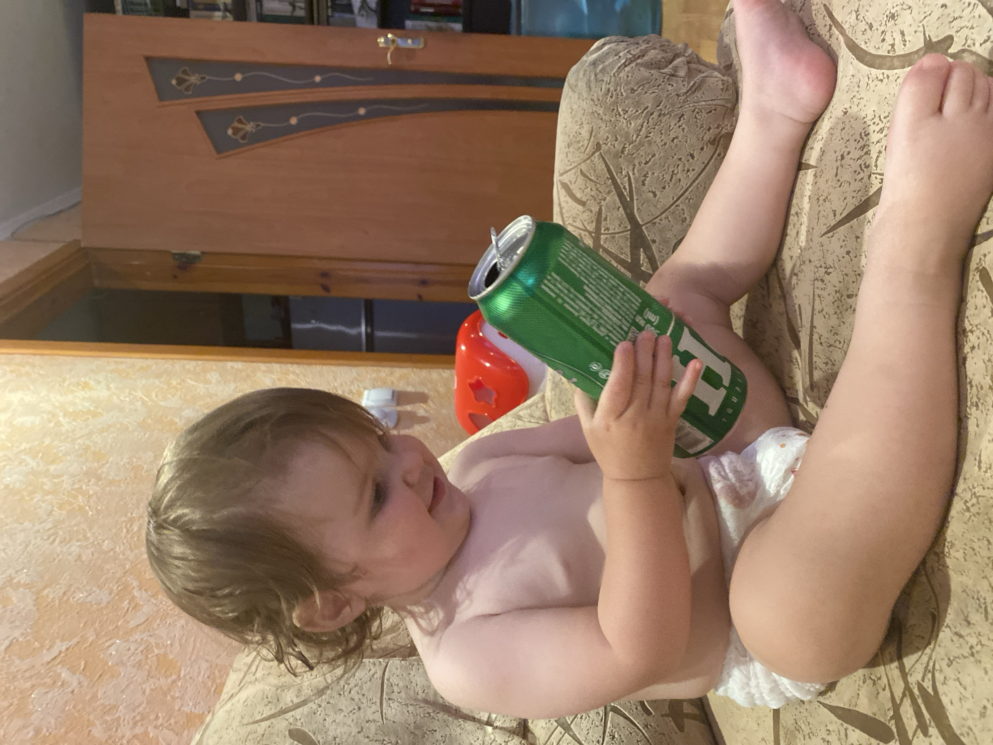 Baby and toddler moments at home, with selfies and a cat