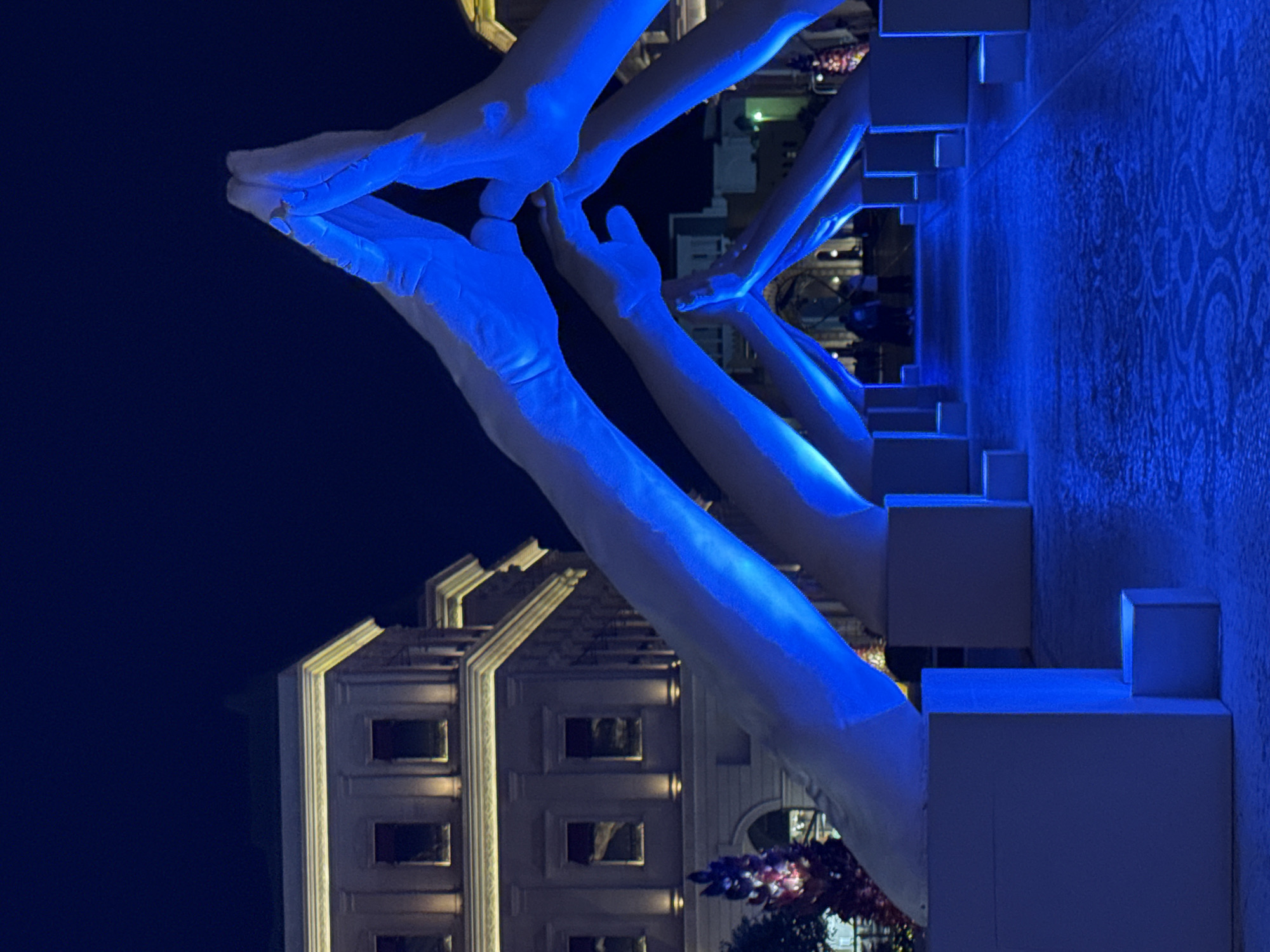 Doha's illuminated landmarks captured during evening cultural district tour