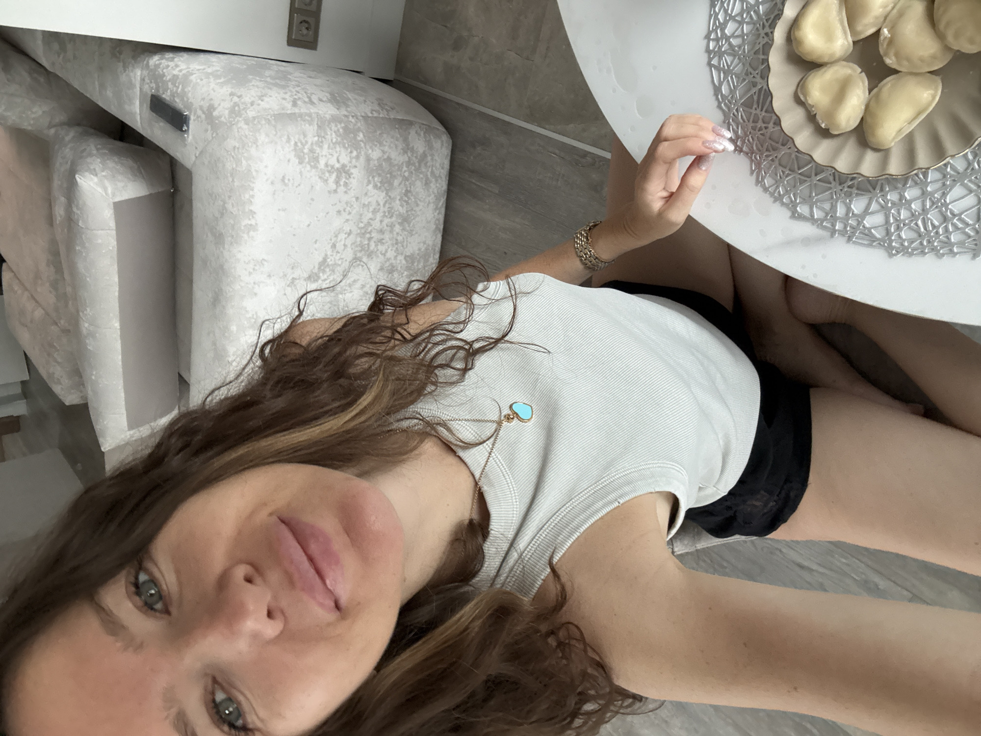 Selfies and snacking at home in Khimki