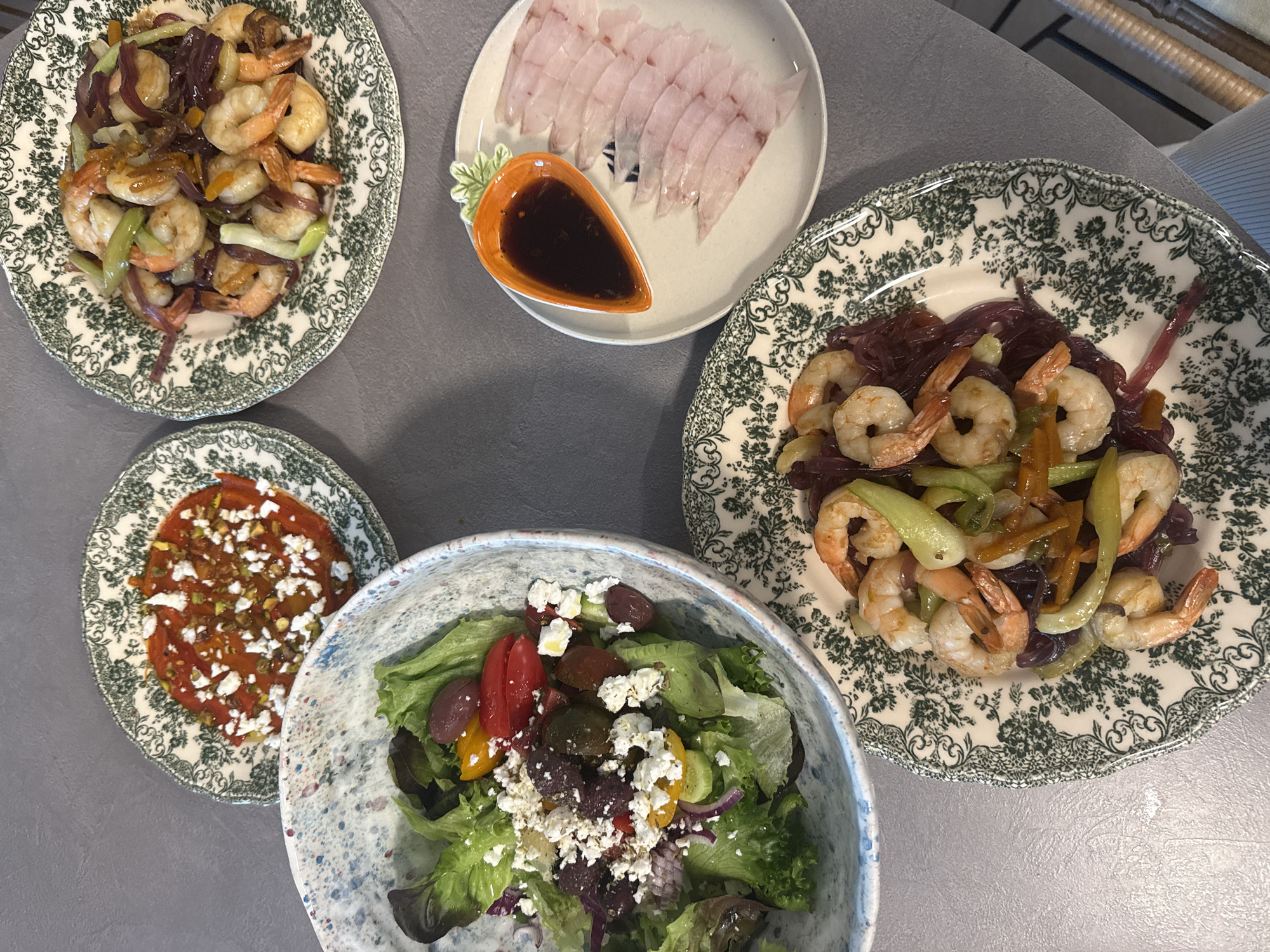 Meal documented at table setting in Ramat Gan