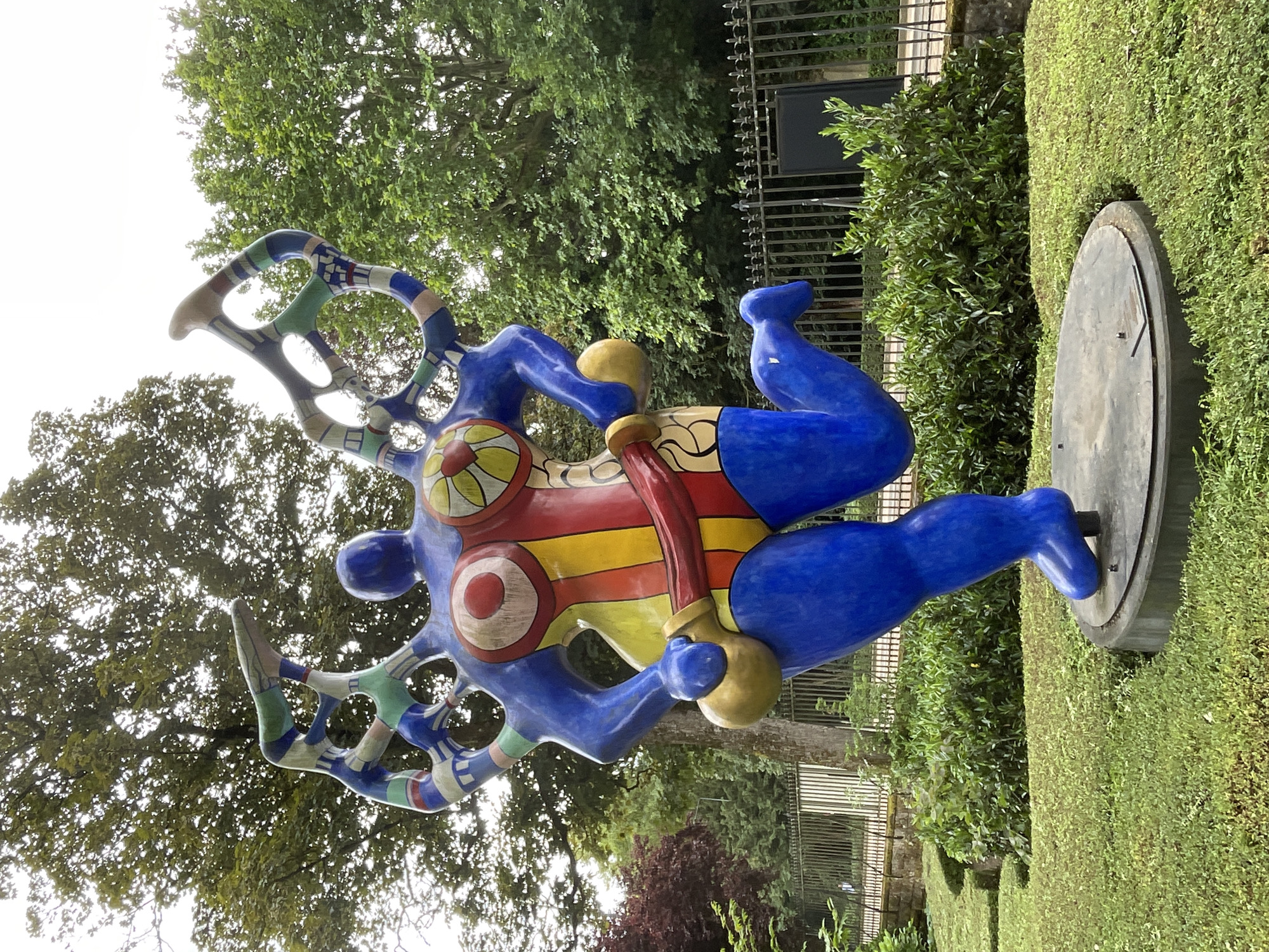 Luxembourg City park sculptures documented during afternoon stroll