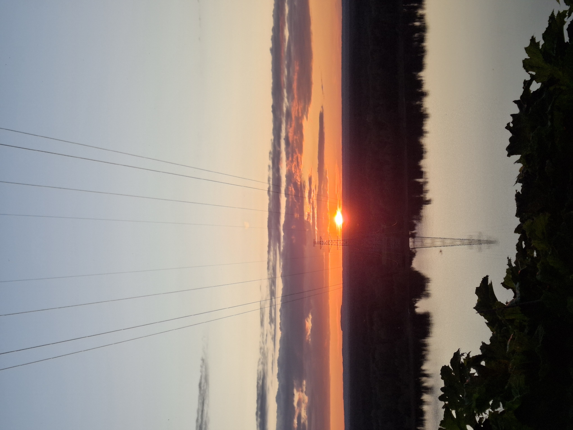 Sunset documented along Chaykovsky river through forests and portraits