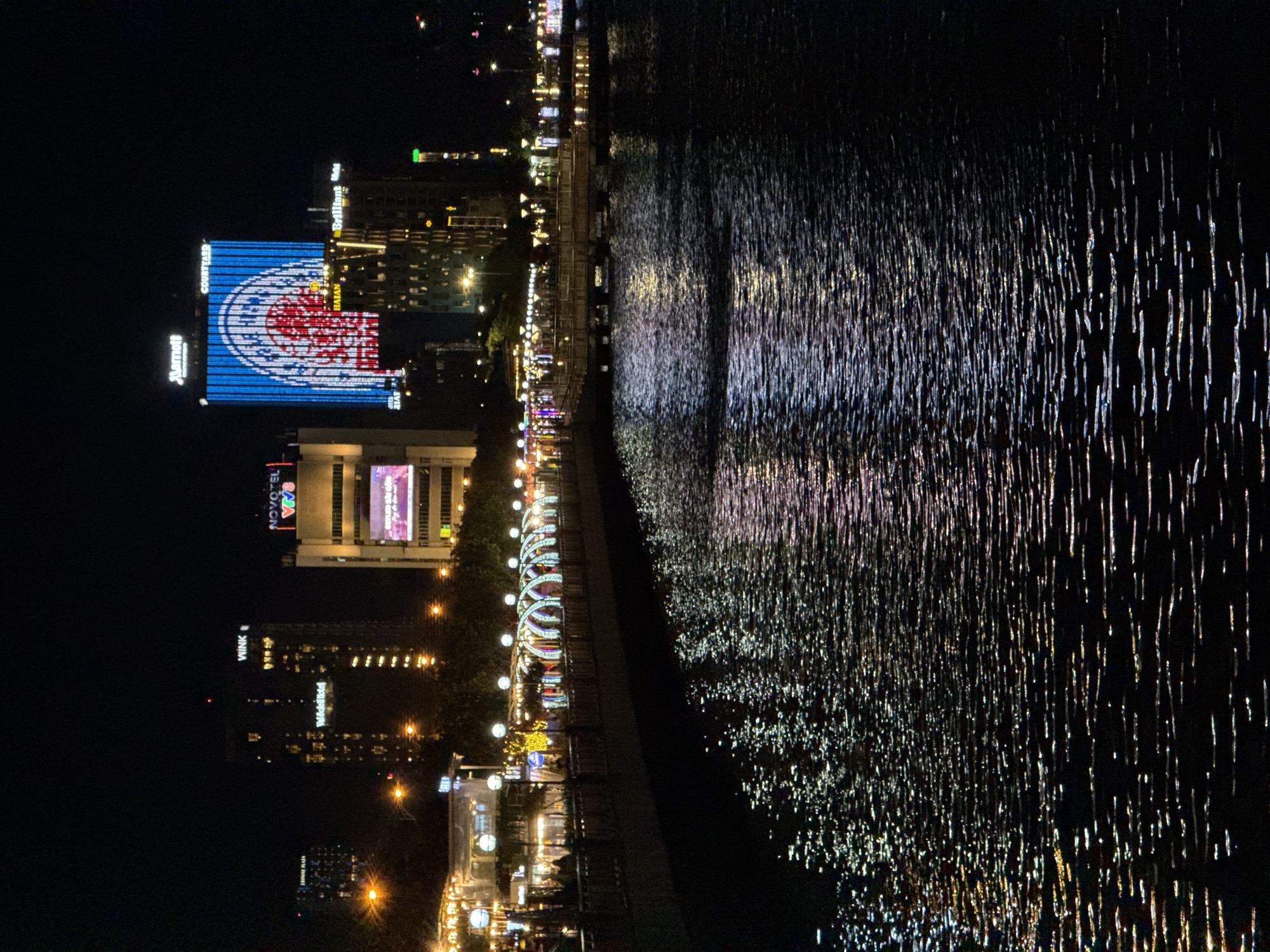 Da Nang's Han River lit up at night