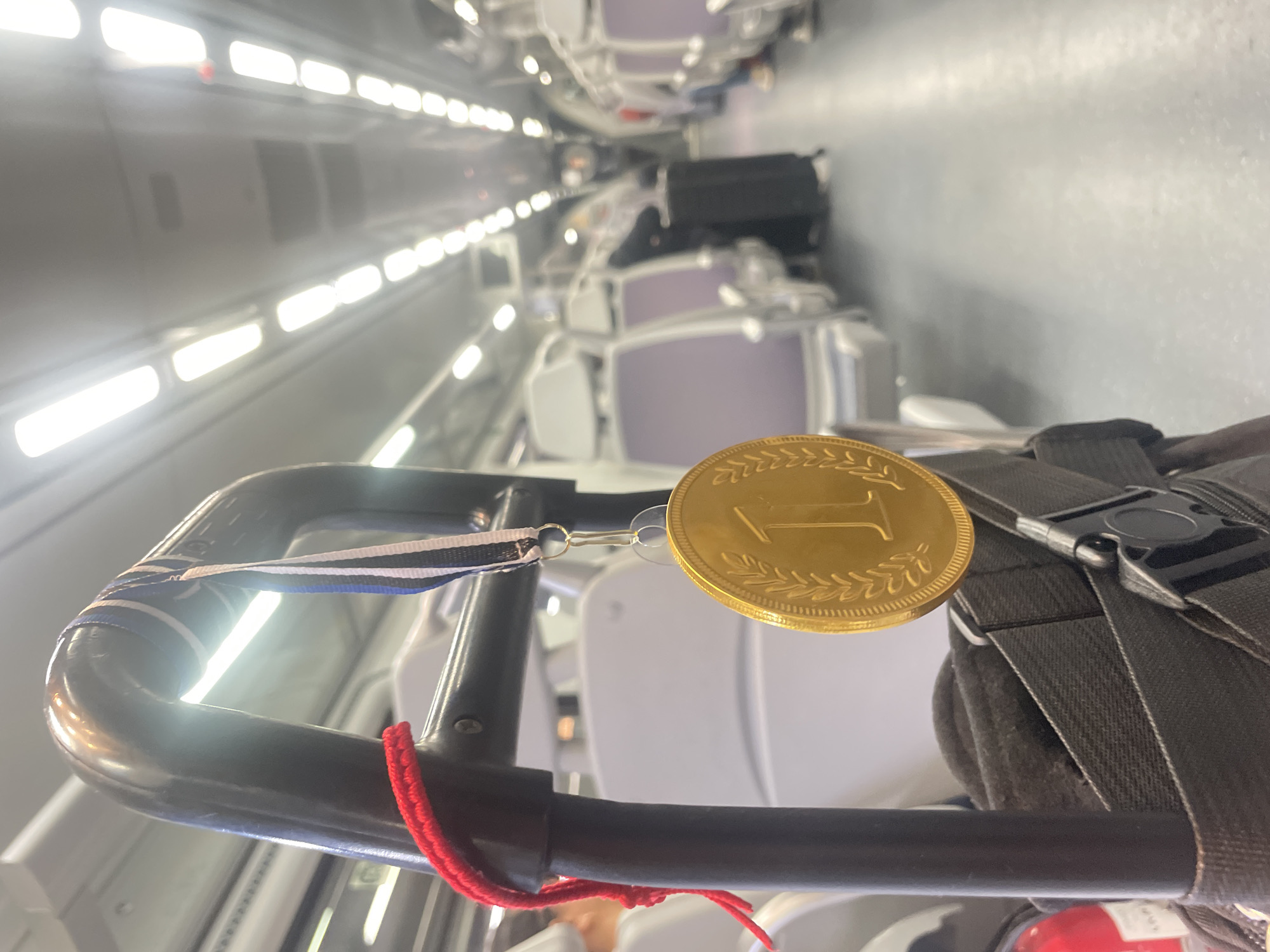Train interior documented in Barcelona during morning hours