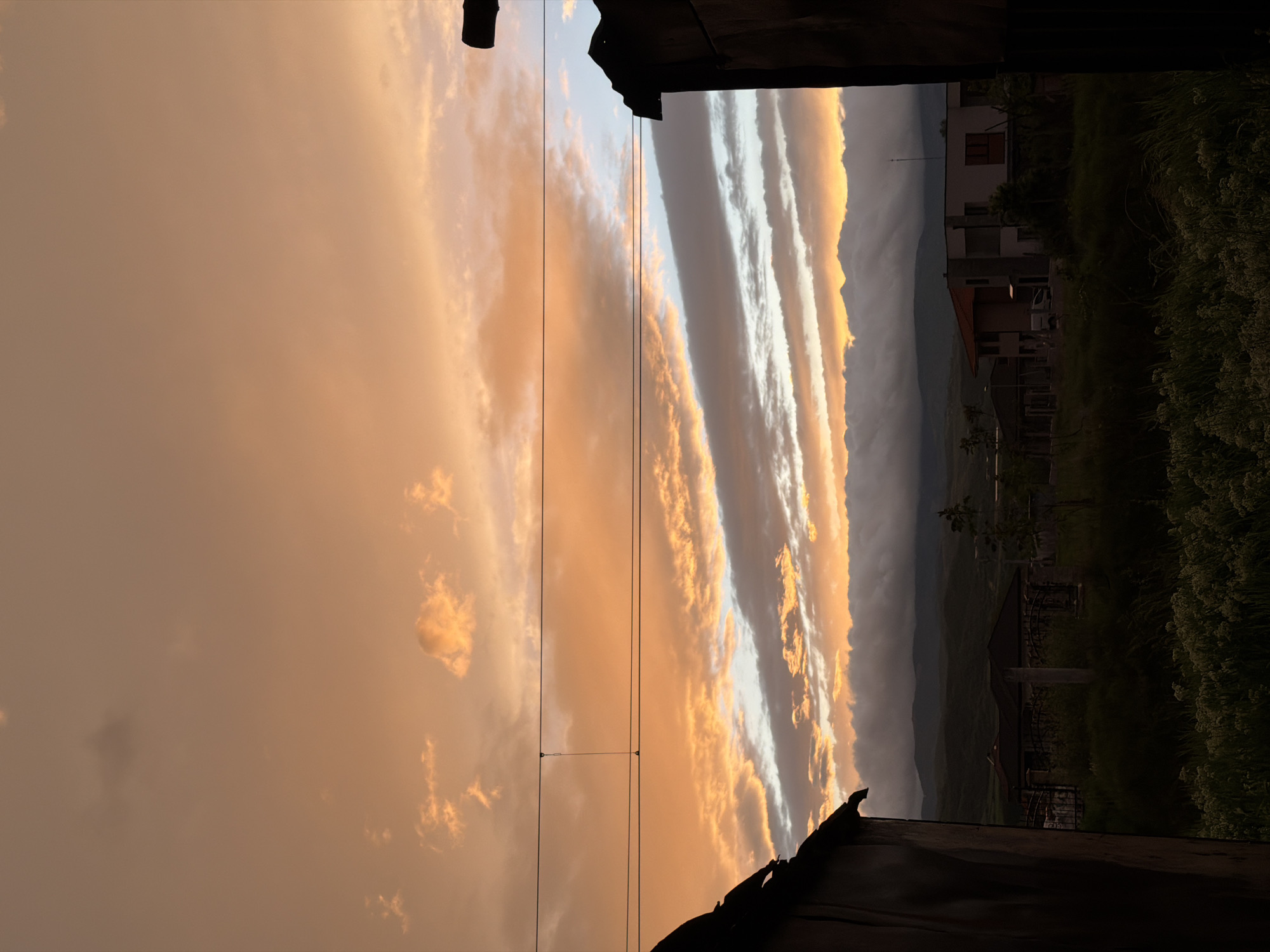 Golden sunset illuminates dramatic mountain landscape in Blagoevgrad