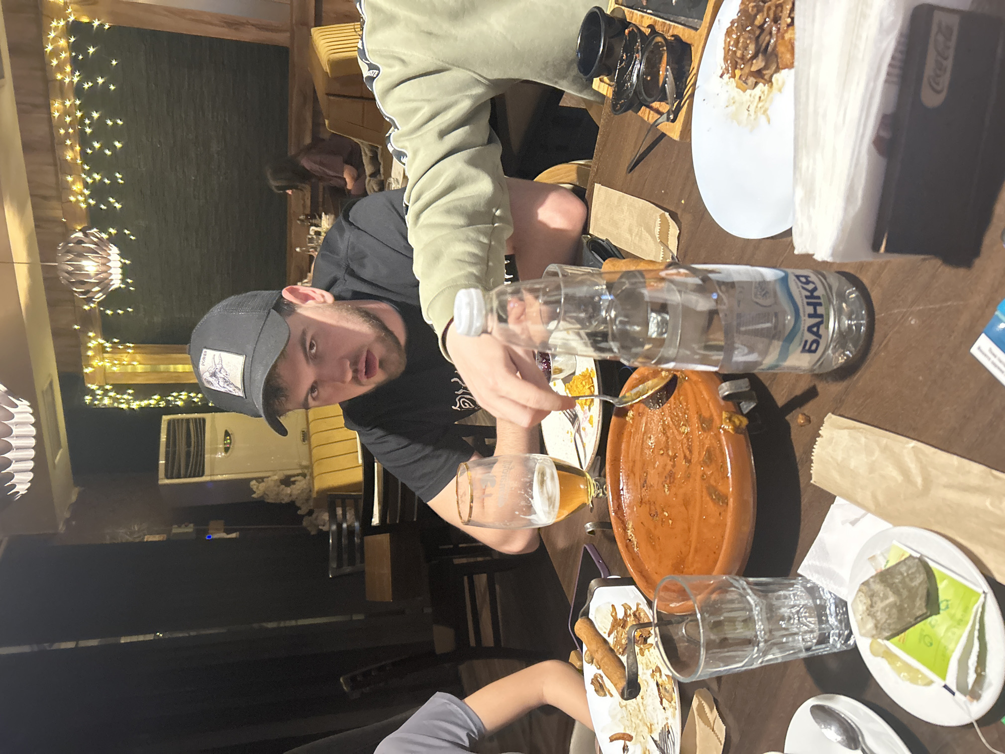 Group shares meal at Sofia restaurant
