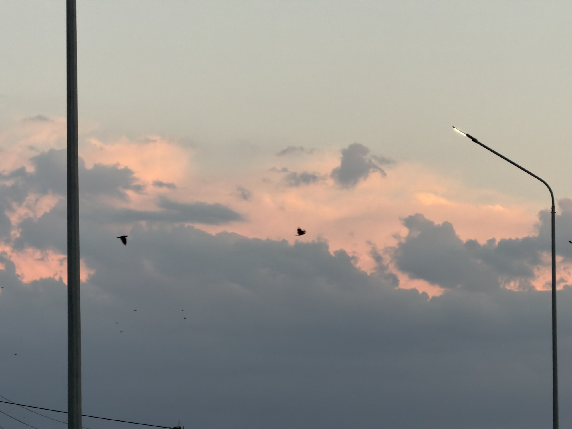 Dusk settling over Temirtau, Kazakhstan, in two acts