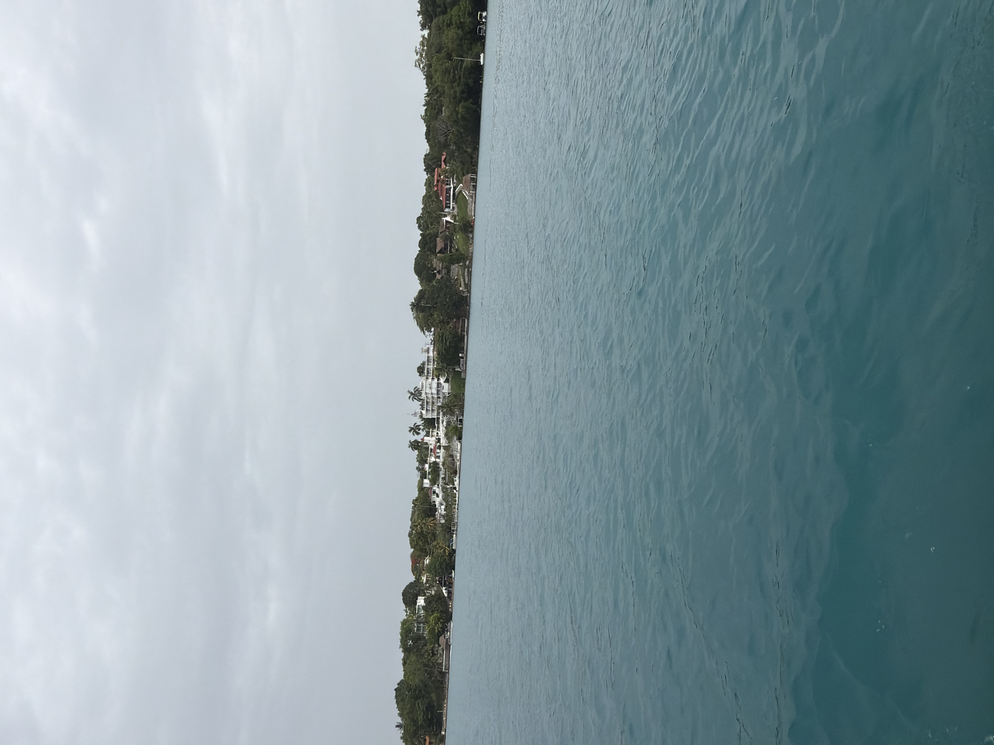 Out on Bacalar Lagoon under a cloudy sky