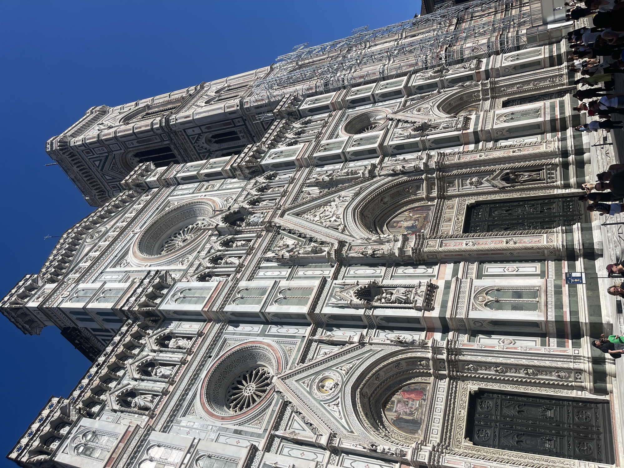 Tourist documents Florence Cathedral and historic center architecture