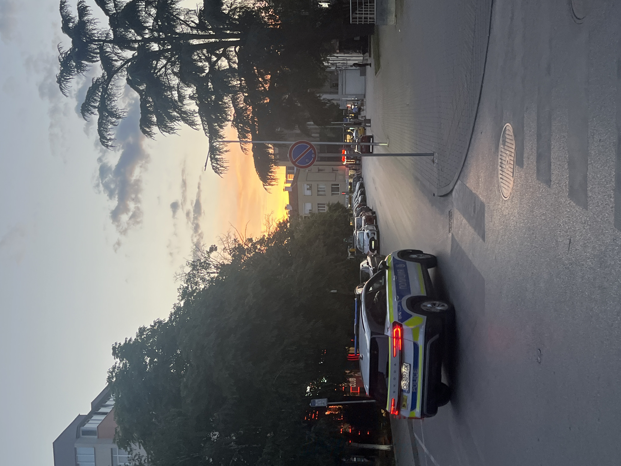 Street-level snapshots of Blagoevgrad on a summer evening