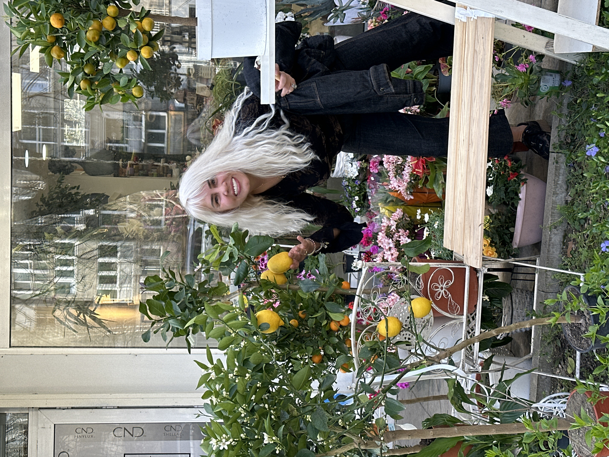 Woman visits florist, enjoys ice cream in Sofia