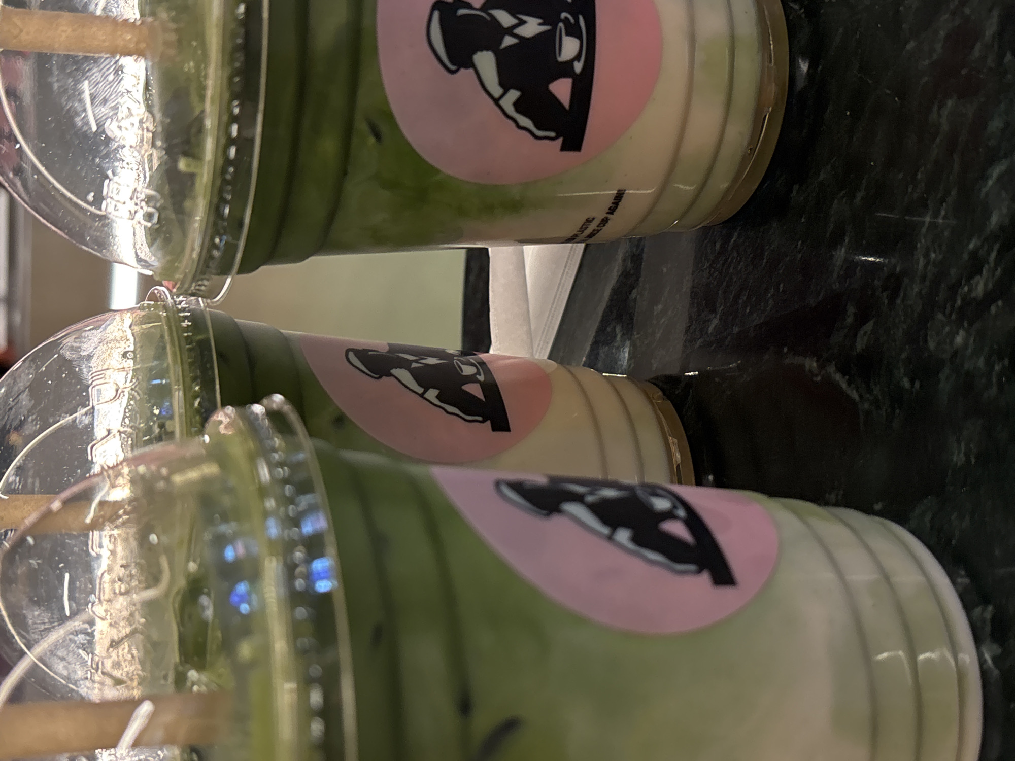 Matcha lattes served at Mexico City juice bar
