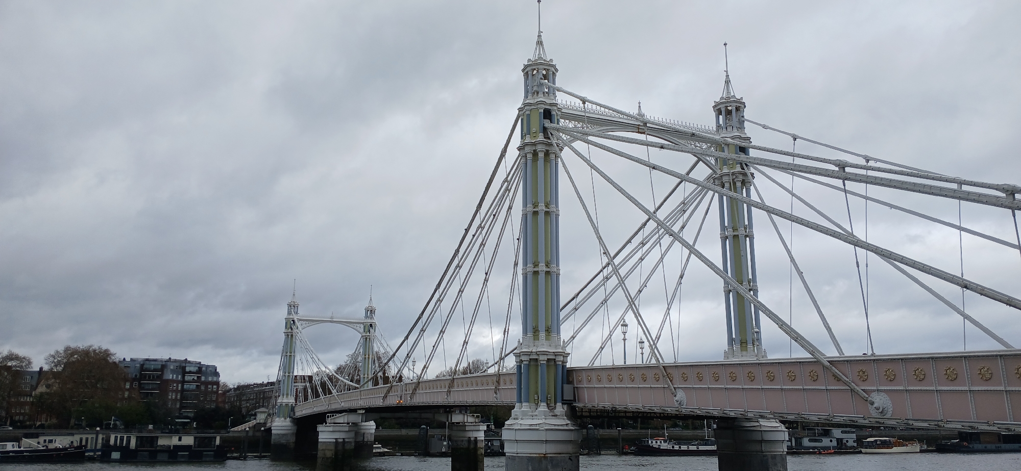 Albert Bridge documented spanning Thames in London