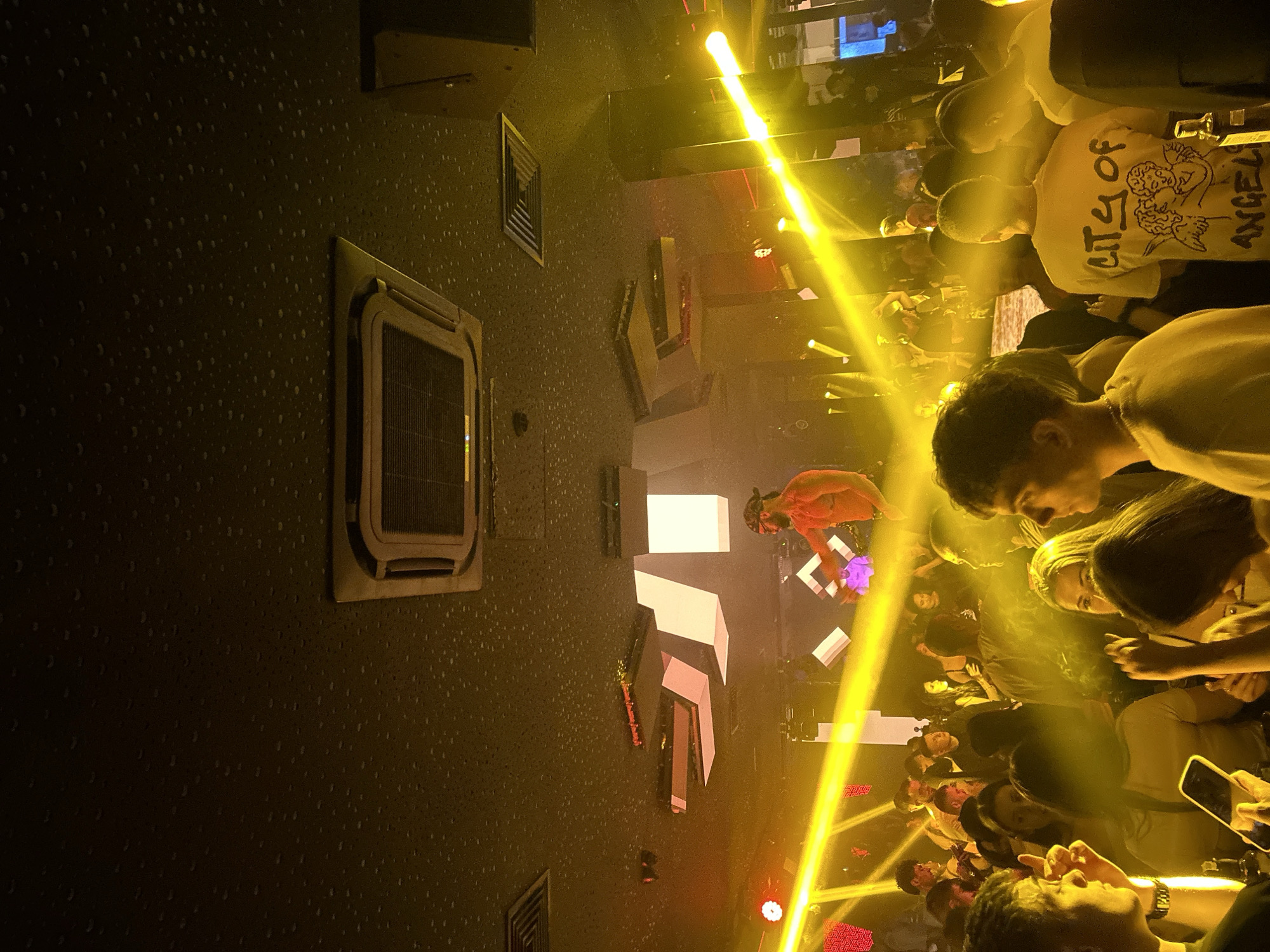 Live performer entertains guests at Sofia nightclub Friday evening