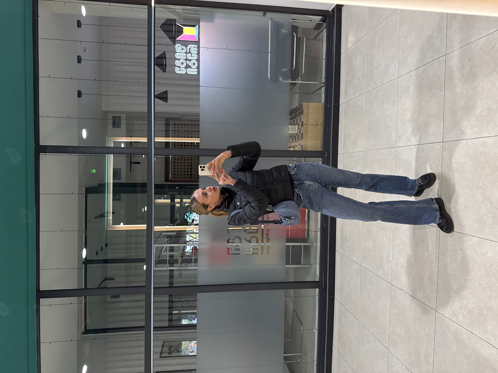 Selfie session captured at Tbilisi retail location