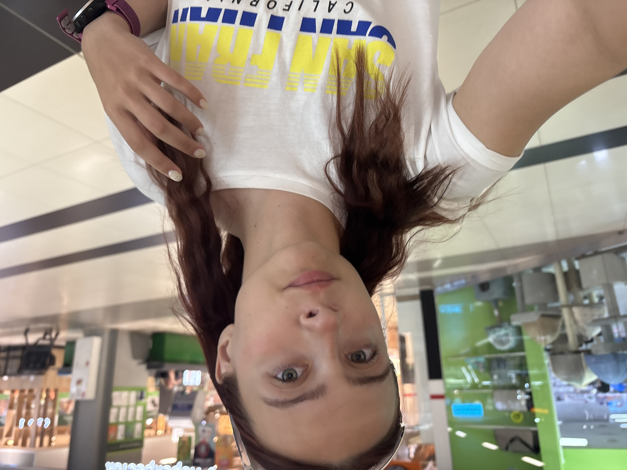 Shopping mall visit in Izhevsk with clothing store browsing