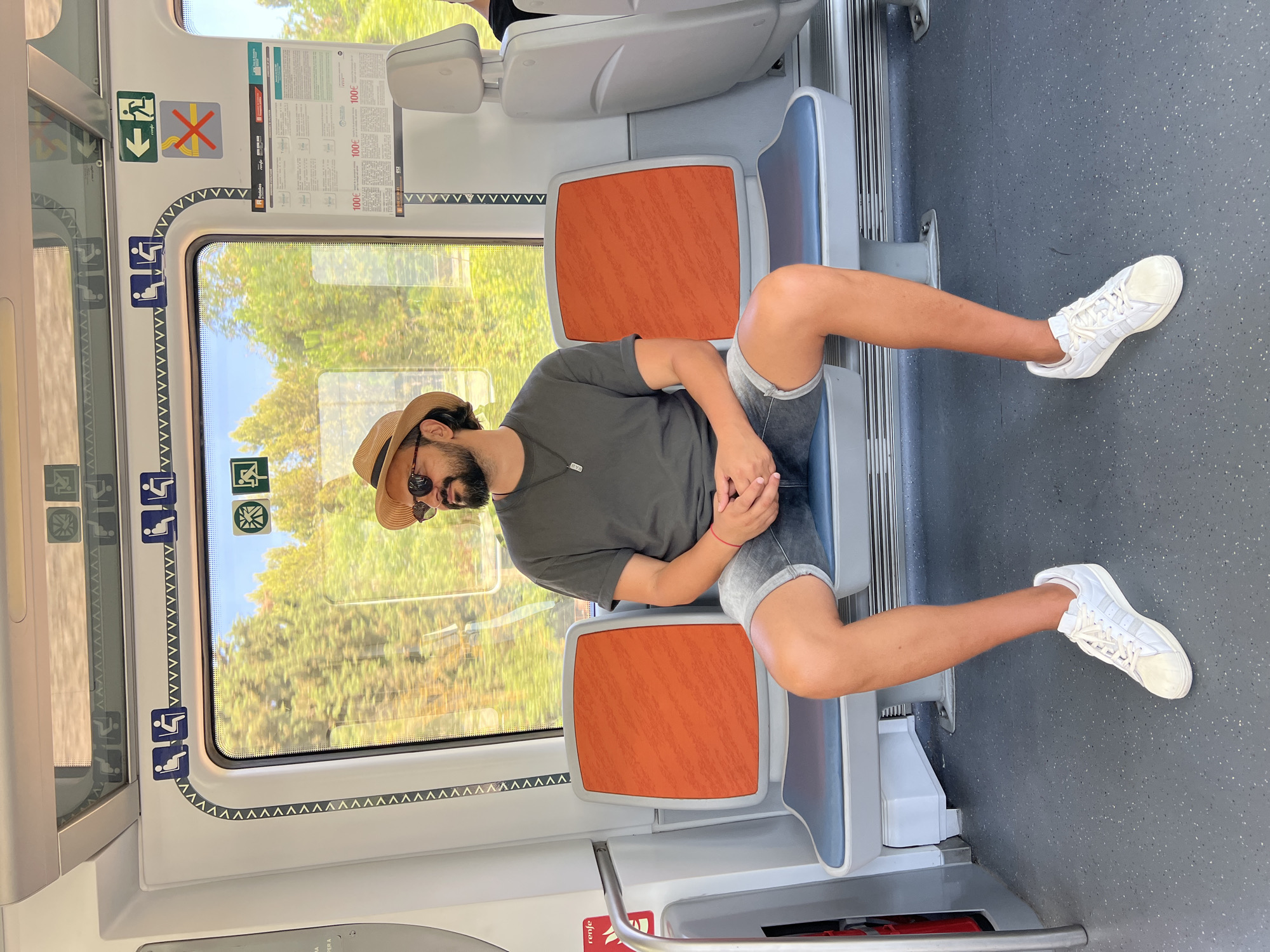Casual train ride through Granollers on a summer afternoon