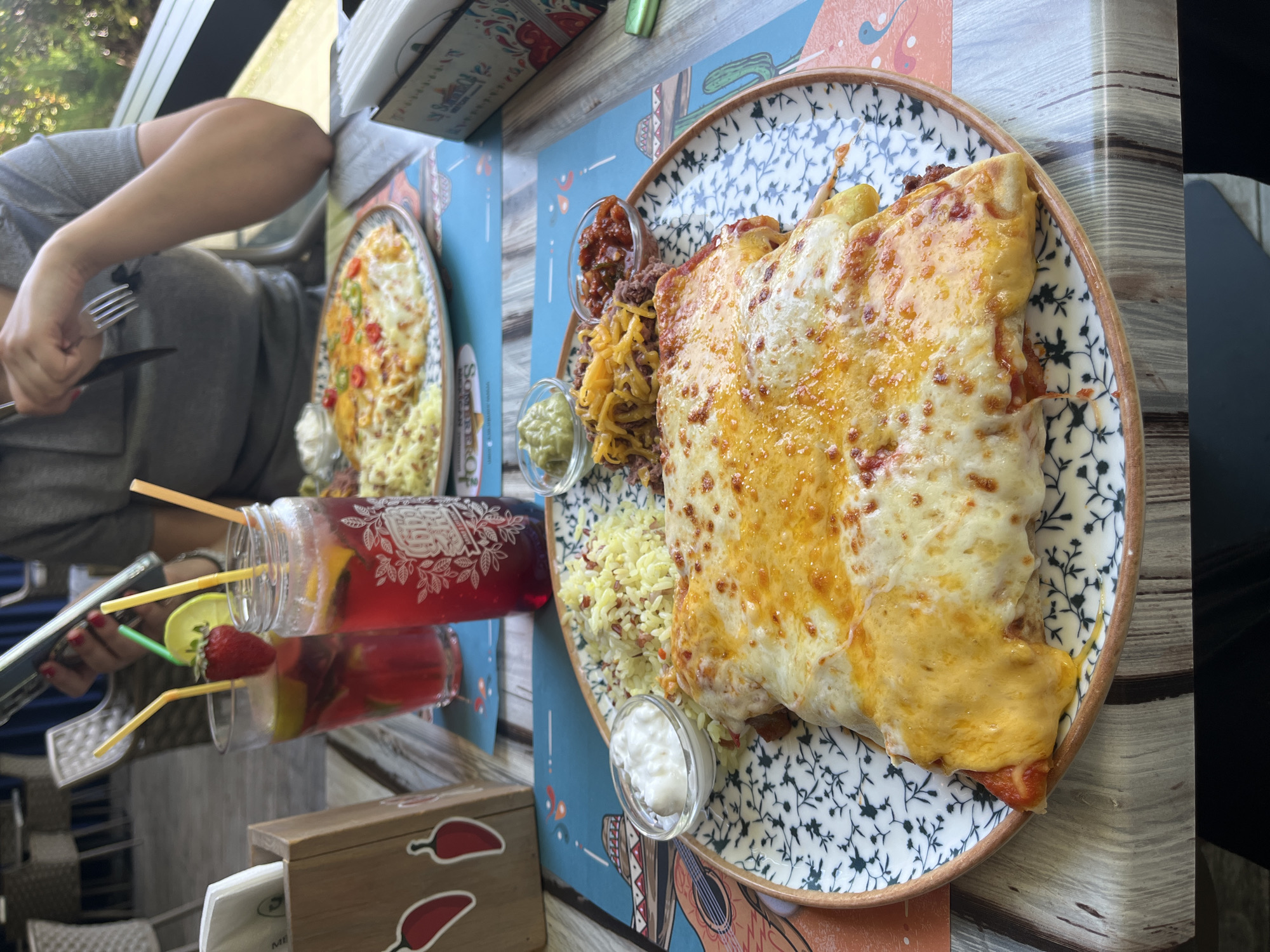Couple enjoys Mexican lunch at Plovdiv restaurant