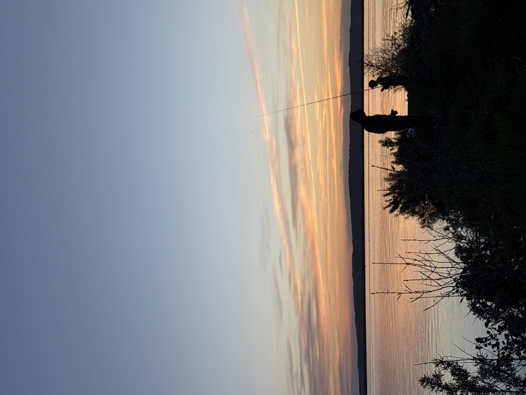 Evening sunset gathering along Kama River in Chaikovsky, Russia