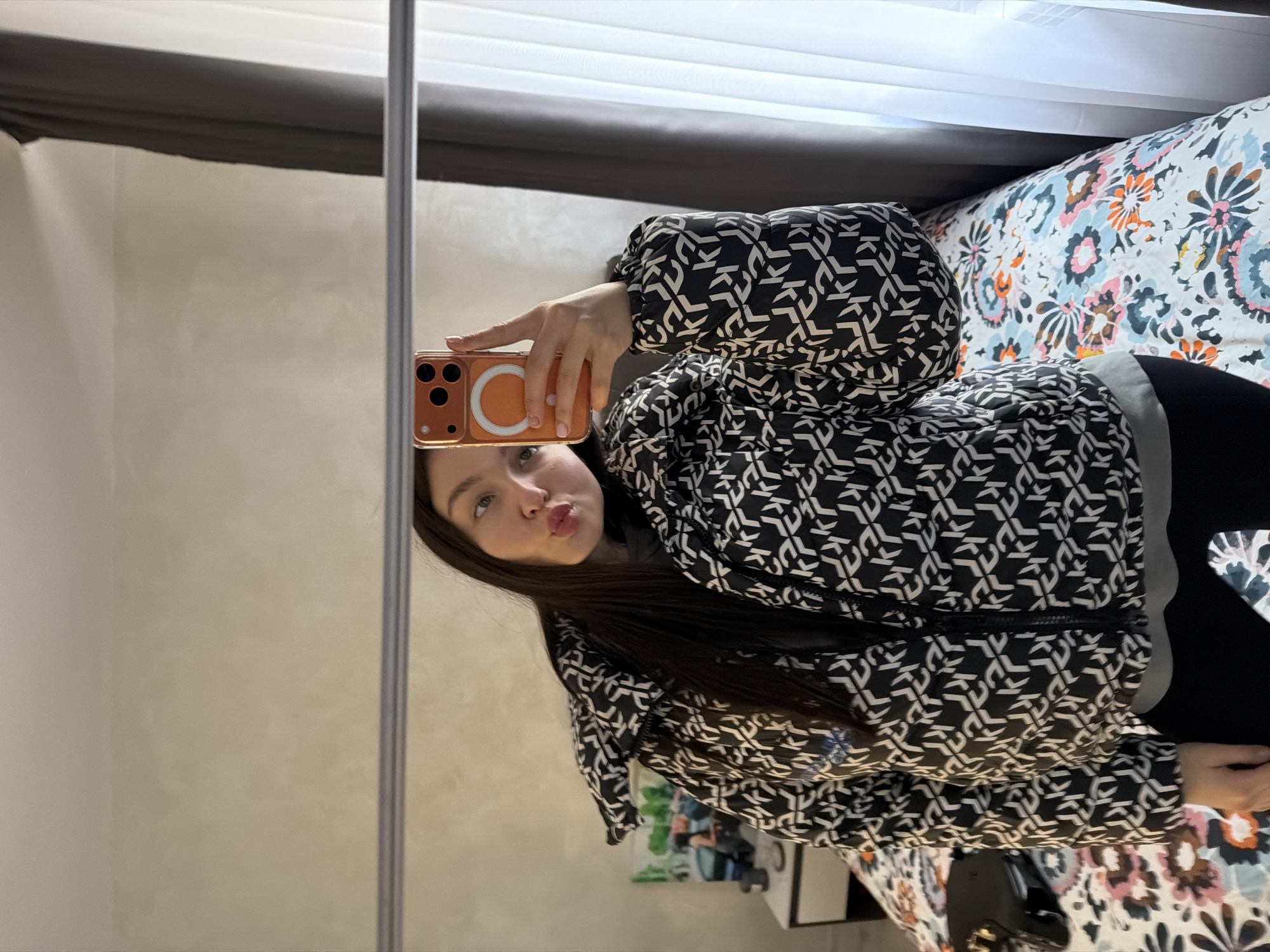 Woman takes selfies, watches TV with companion in Pernik