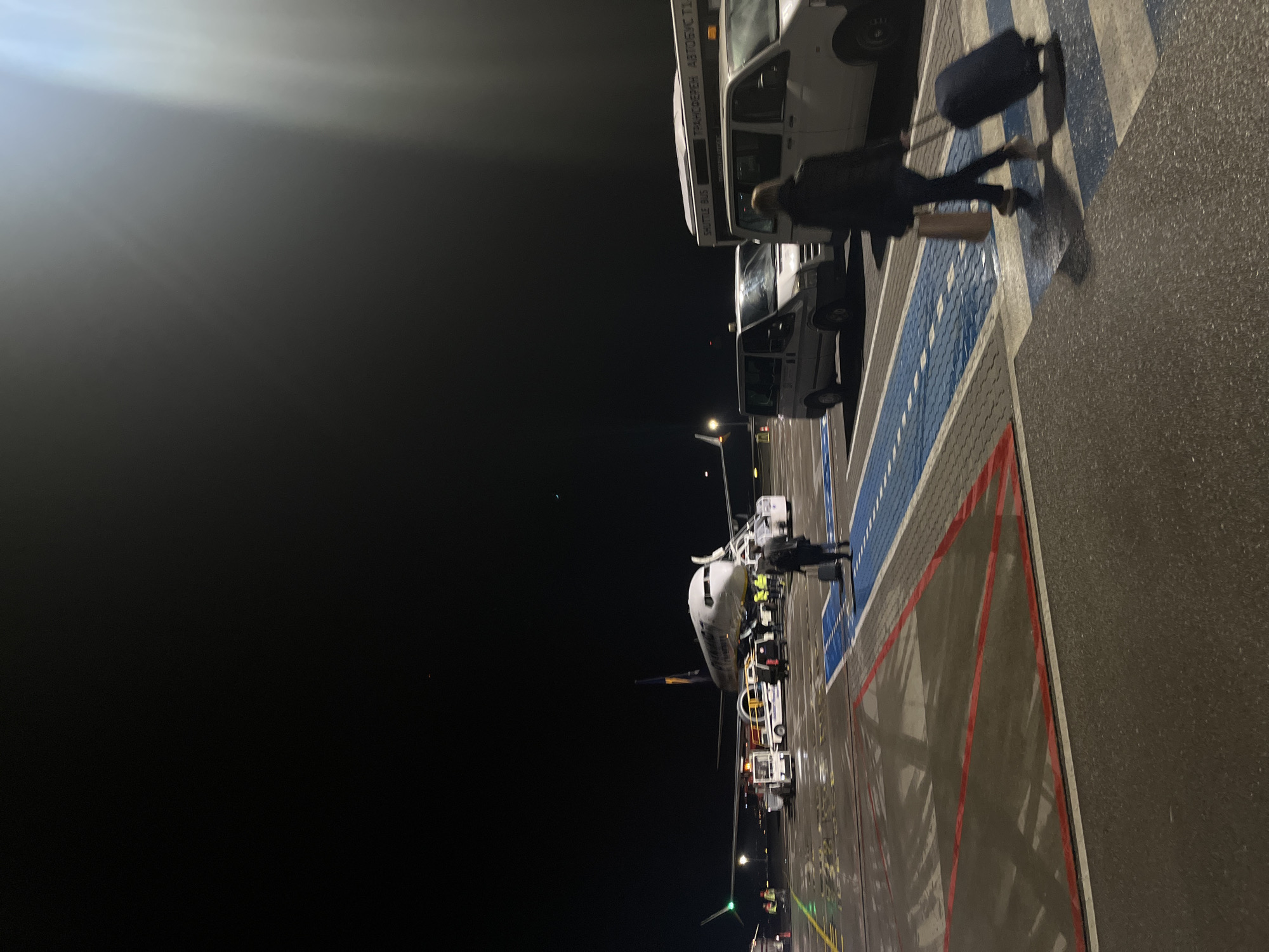 Evening passenger activity documented at Sofia Airport