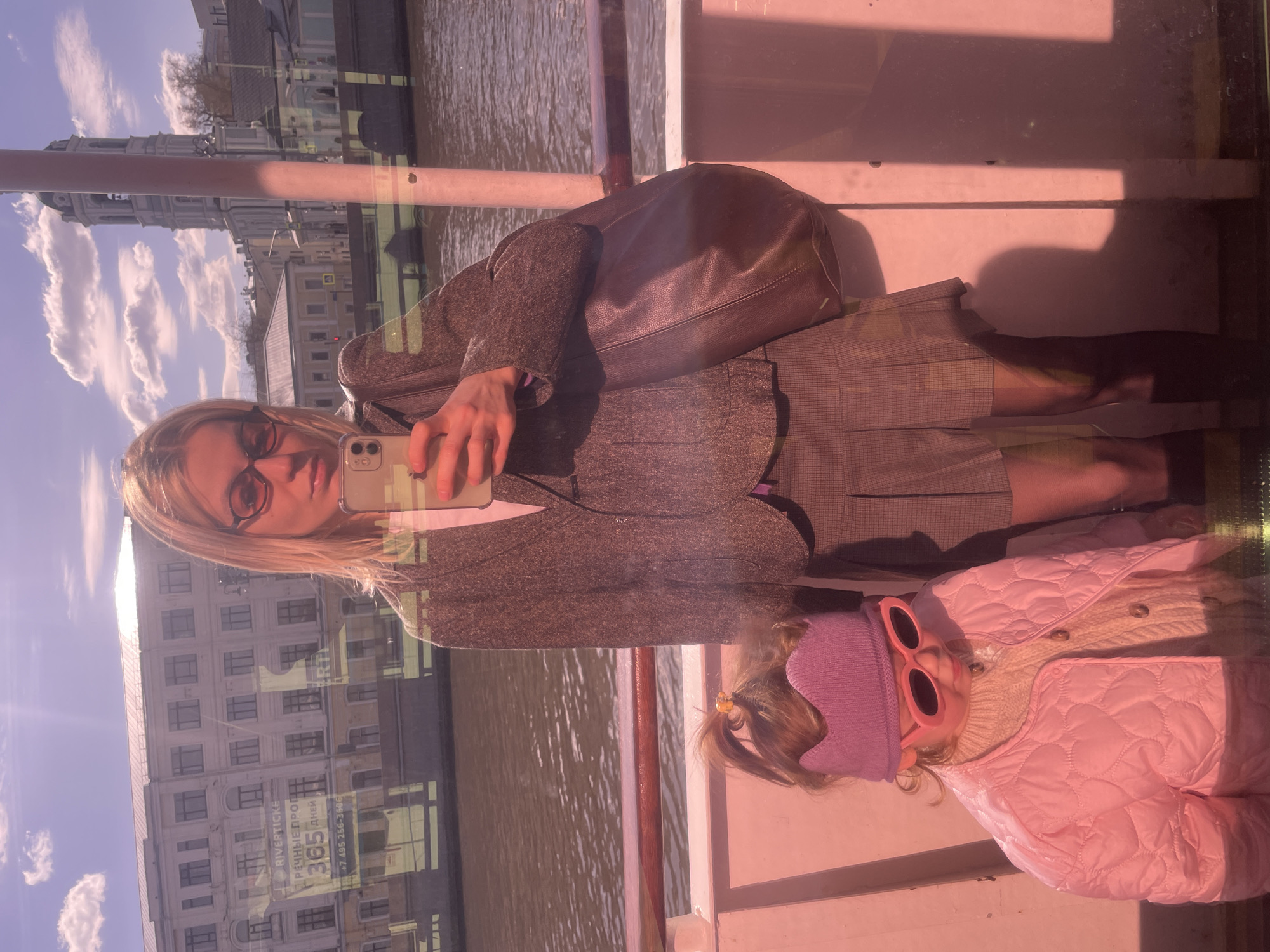 Woman, child spotted on Moscow boat taking selfie