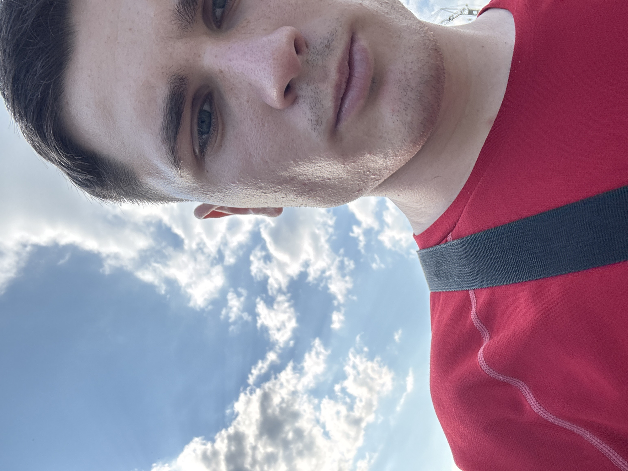Selfie session outdoors in Stara Zagora on a summer afternoon