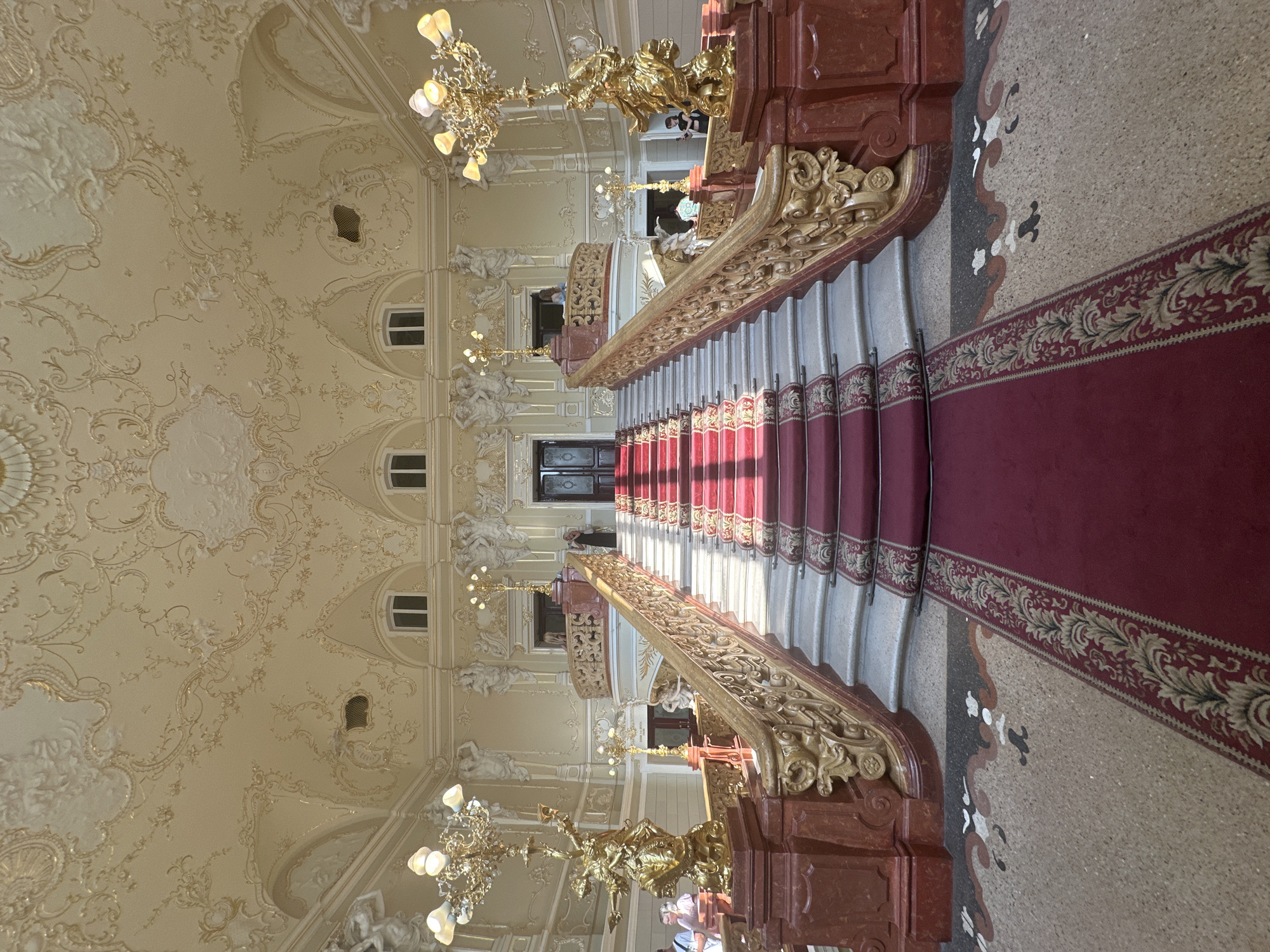 Inside Odesa's Opera and Ballet Theater, plus the surrounding promenade