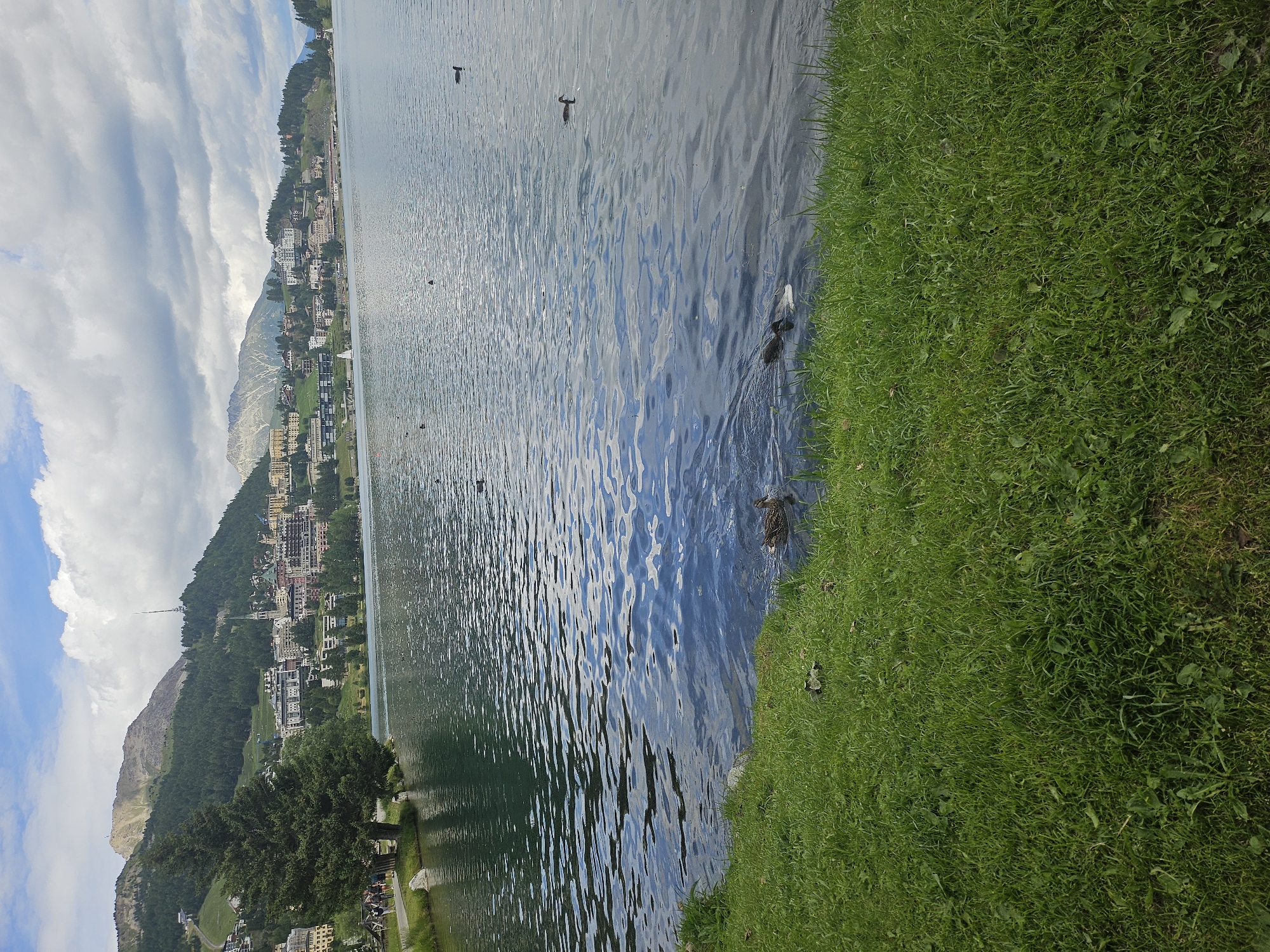 Lakeside stroll around St. Moritz on a July afternoon