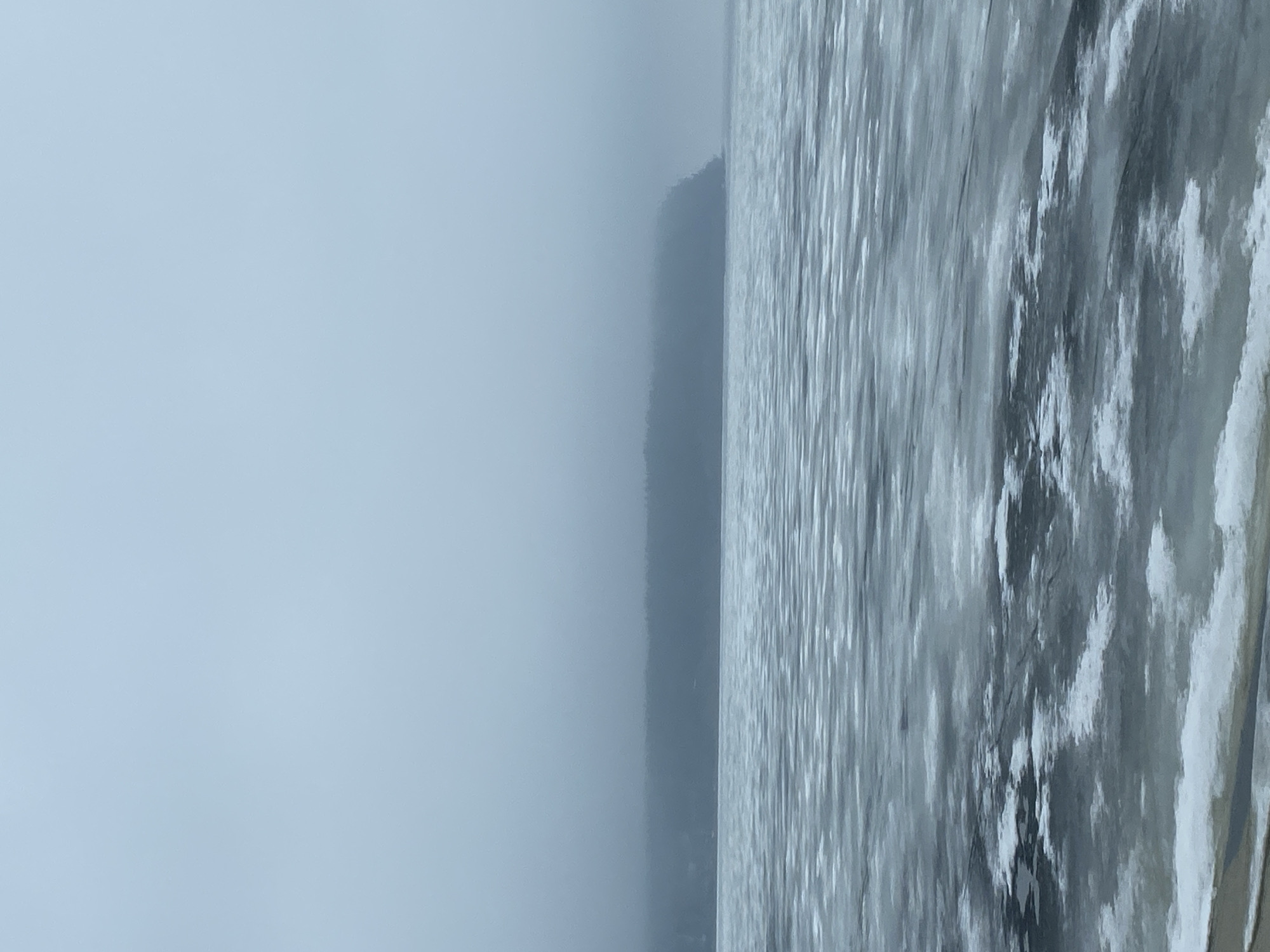 Spring ice patterns observed on water body in Chaikovsky