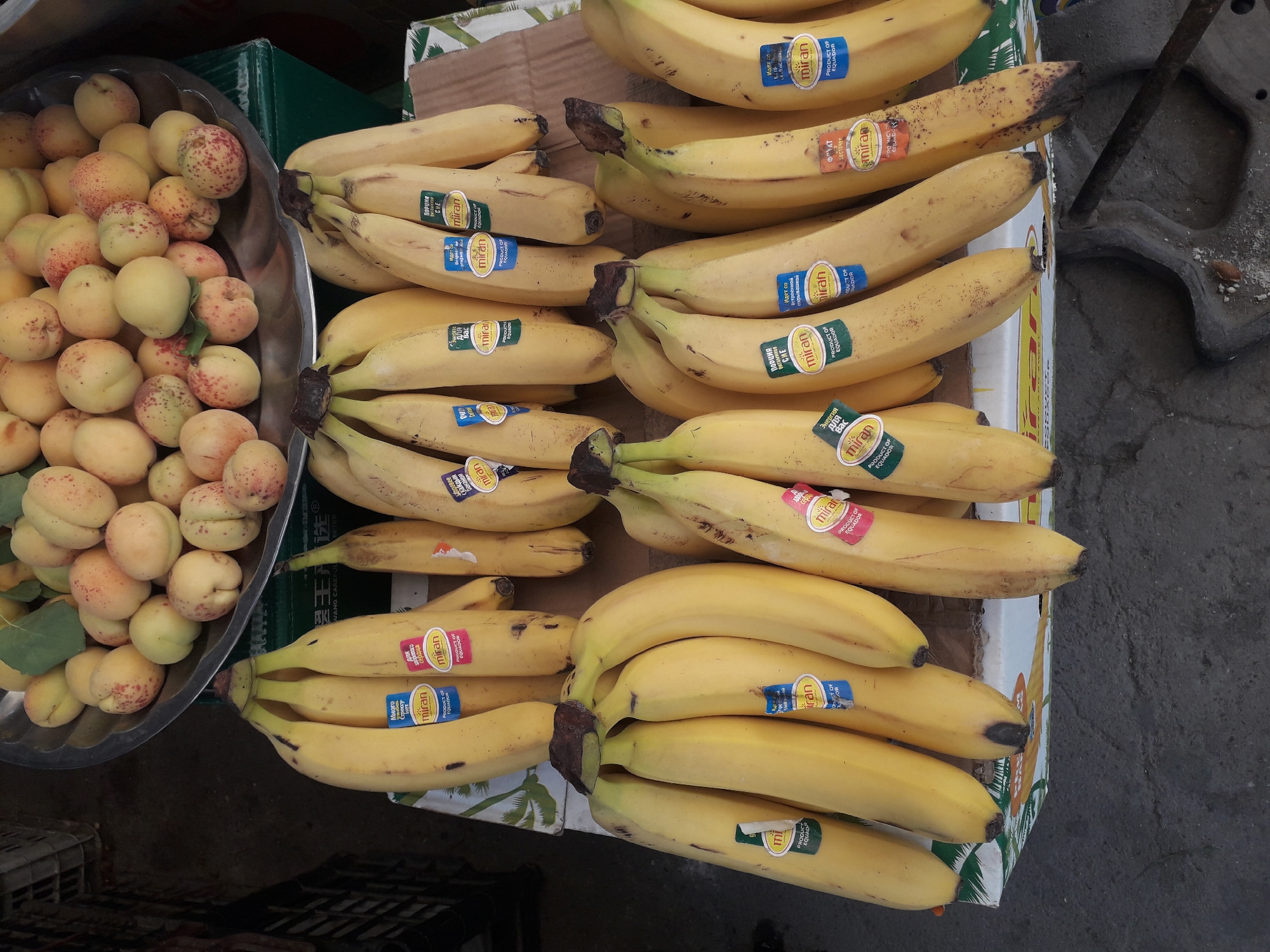Morning market bustles with fresh produce in Ghafurov, Tajikistan