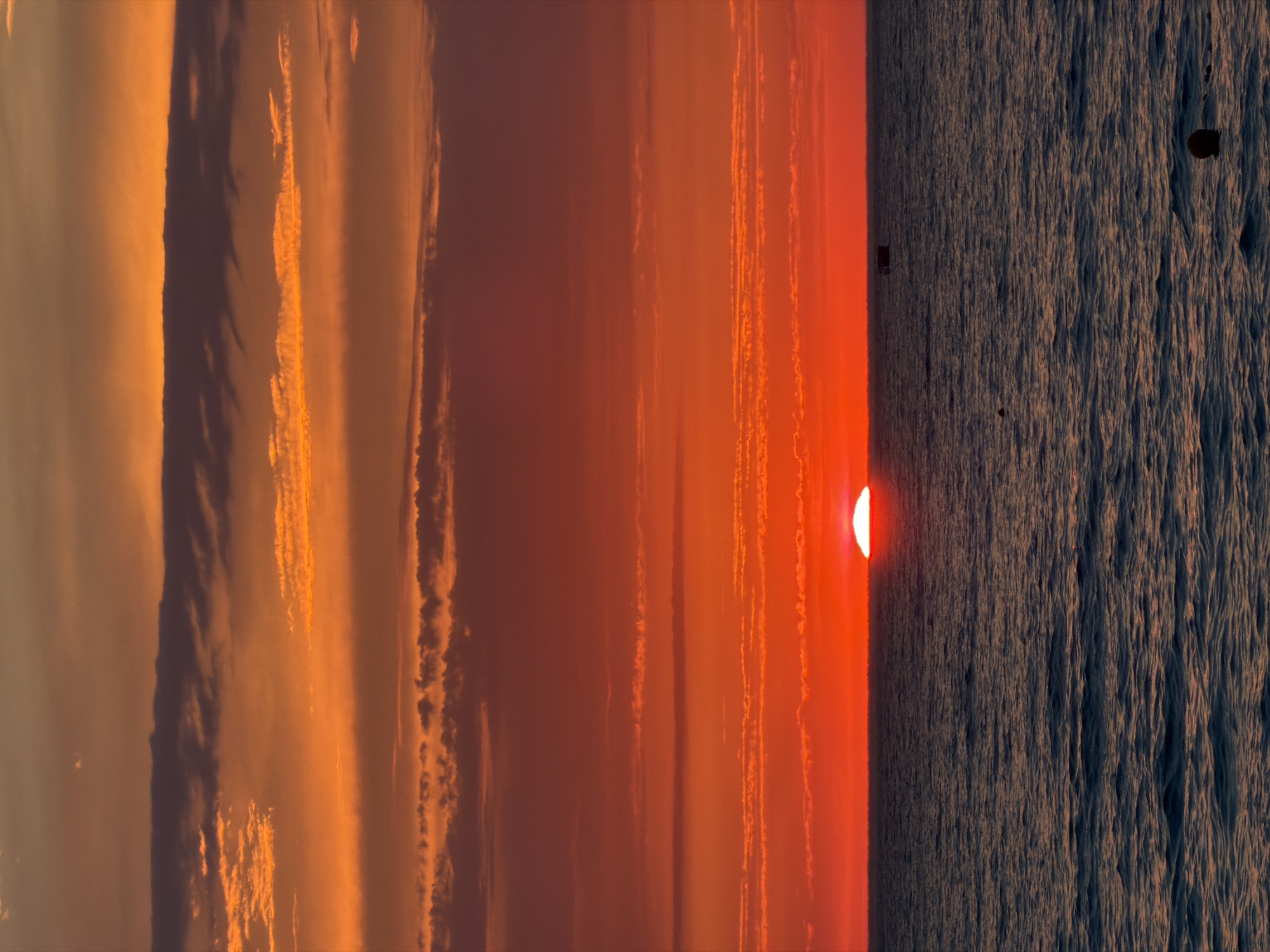 Sunset over the Black Sea, Sochi shoreline
