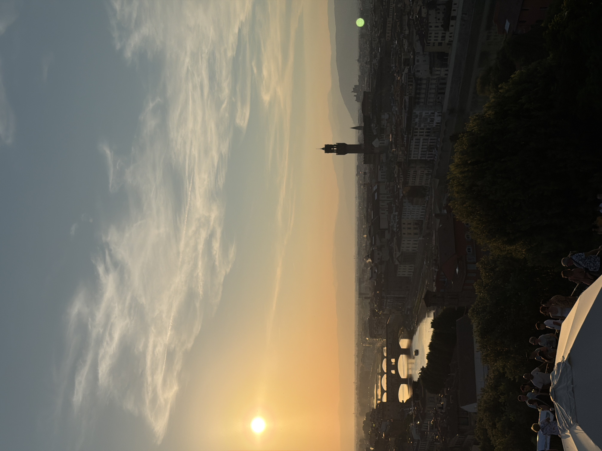Florence skyline at golden hour, Duomo front and center
