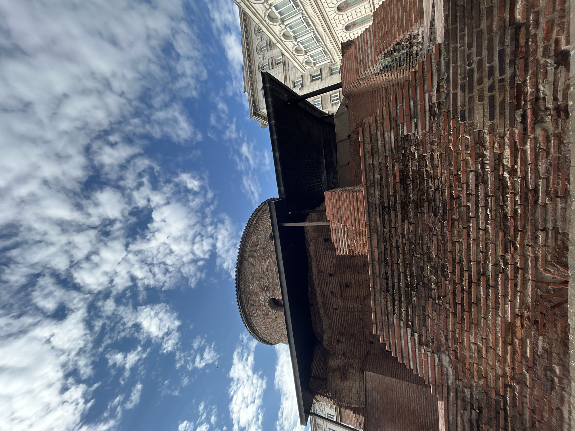 Military ceremony and ancient rotunda in central Sofia