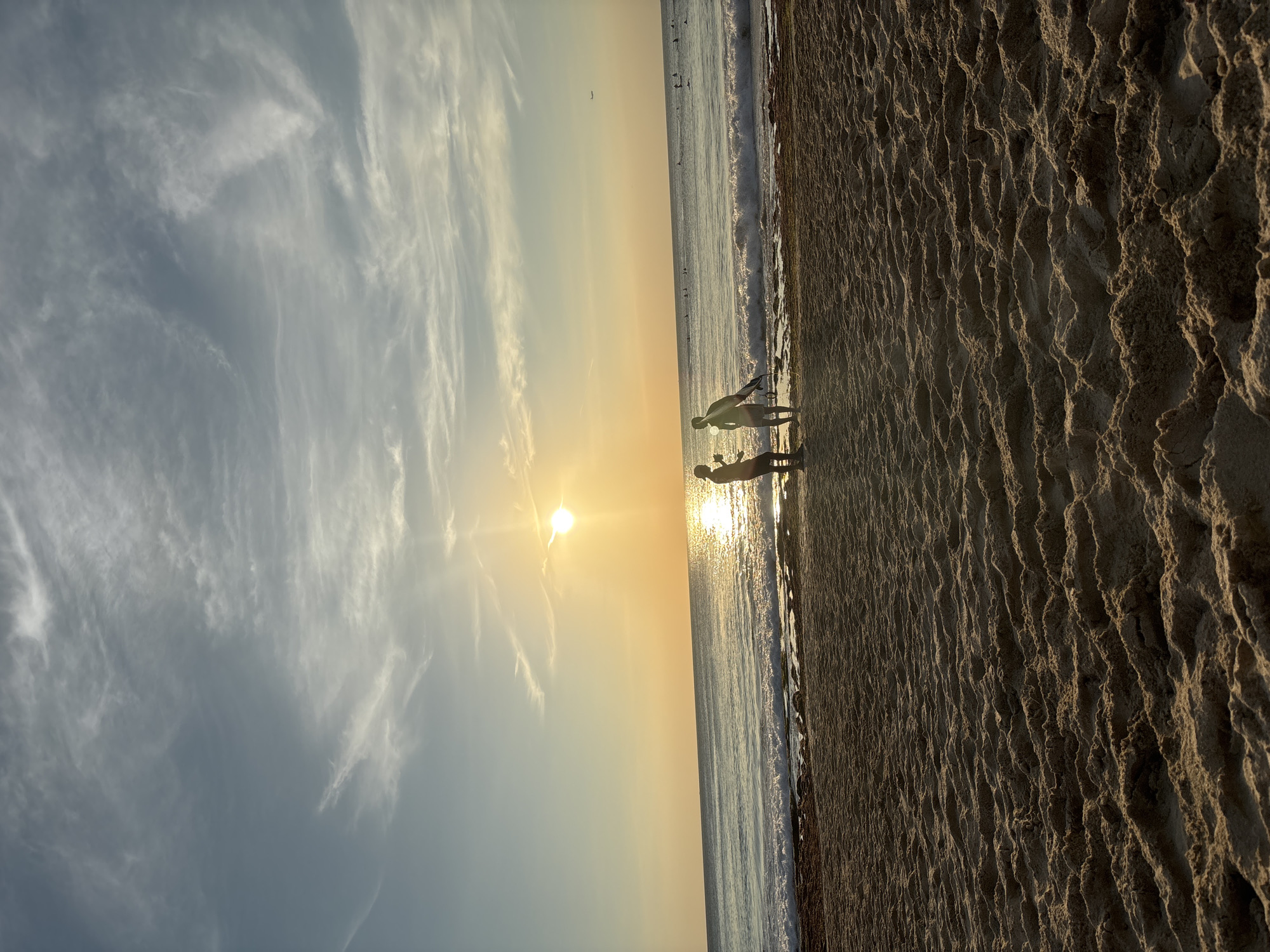 Sunset hour on a Kuta Selatan beach, Bali