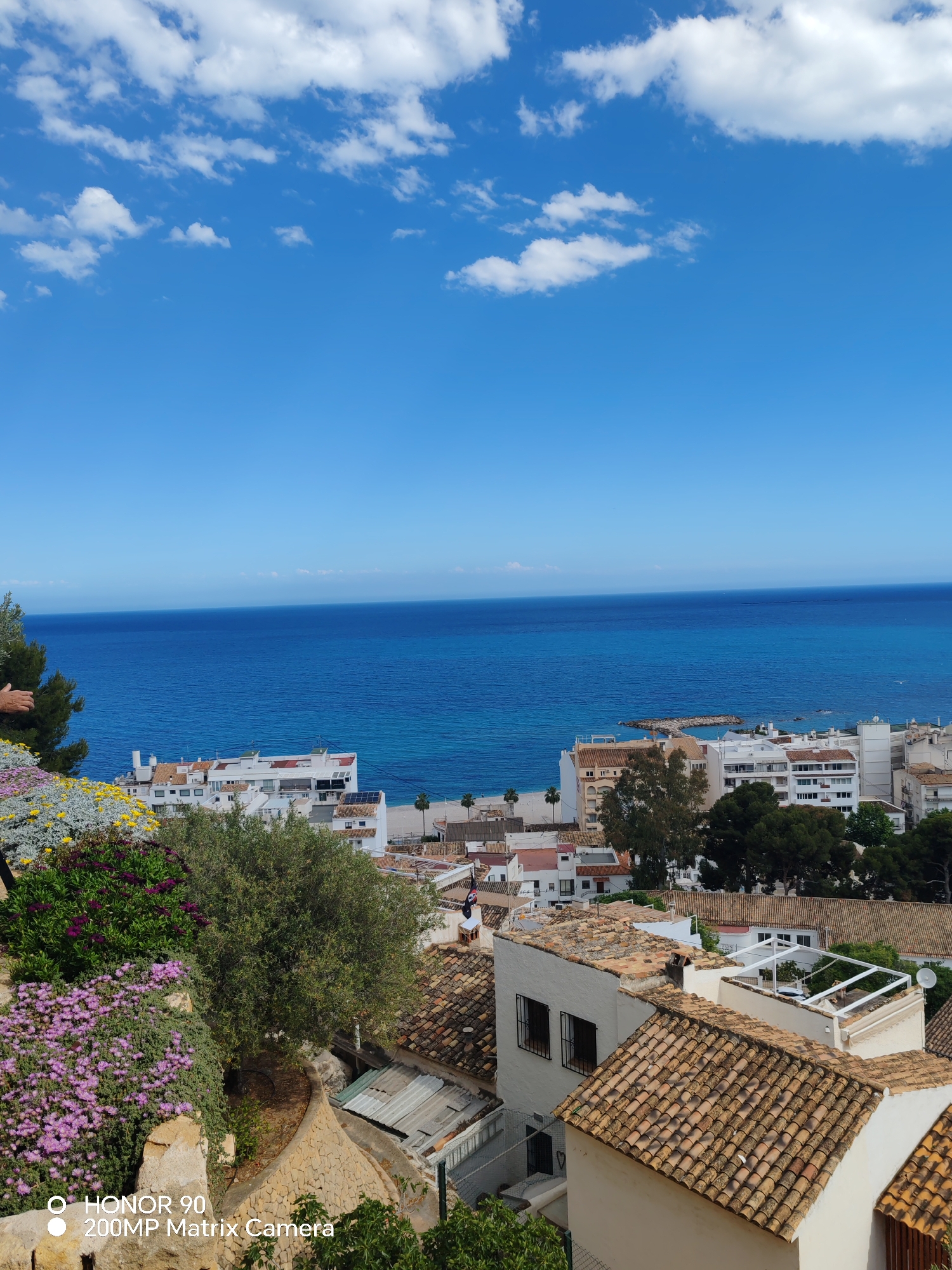 Mediterranean views captured from elevated position in Altea, Spain