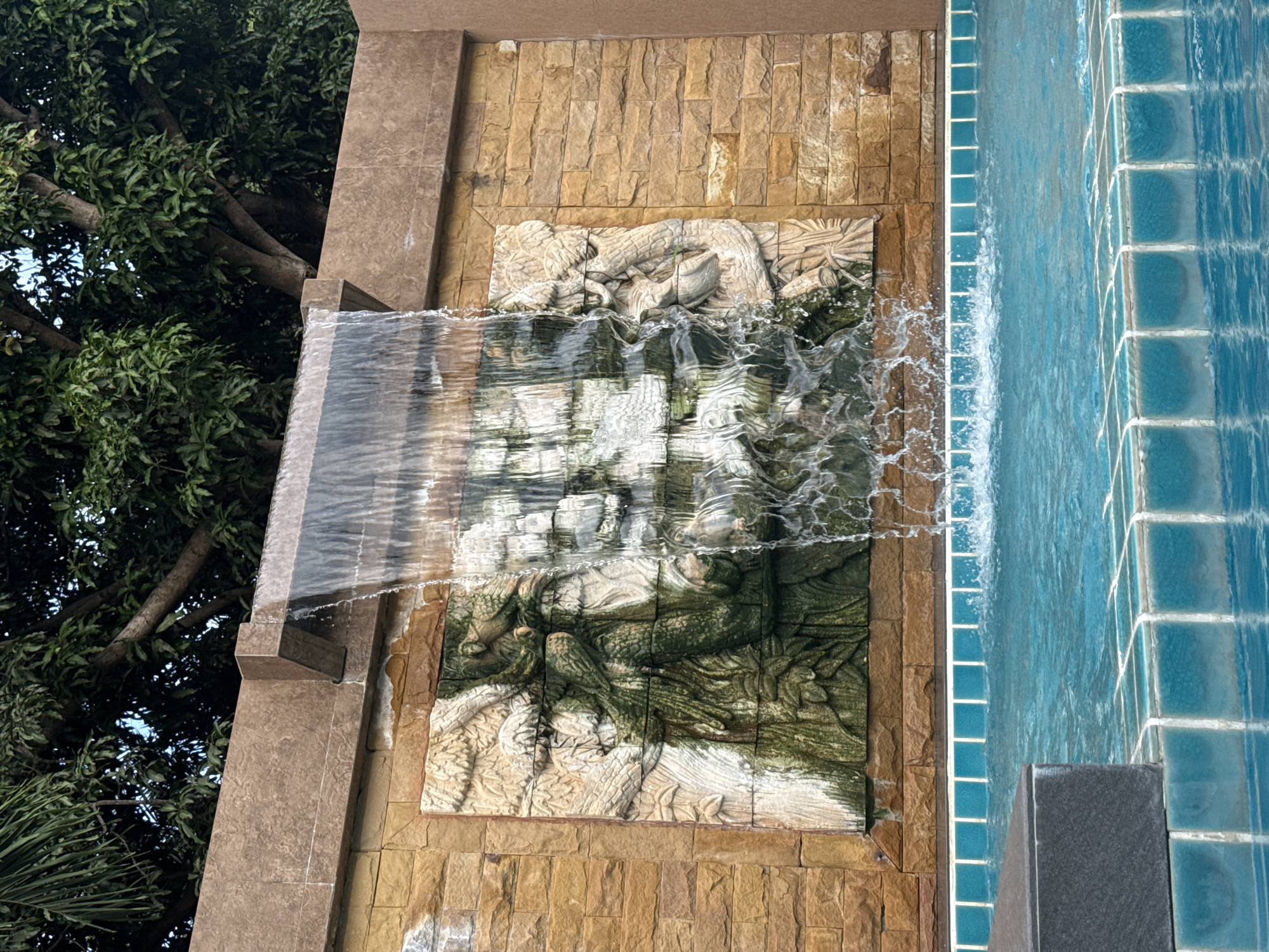 Poolside villa with stone waterfall feature, Baan Bo Phut