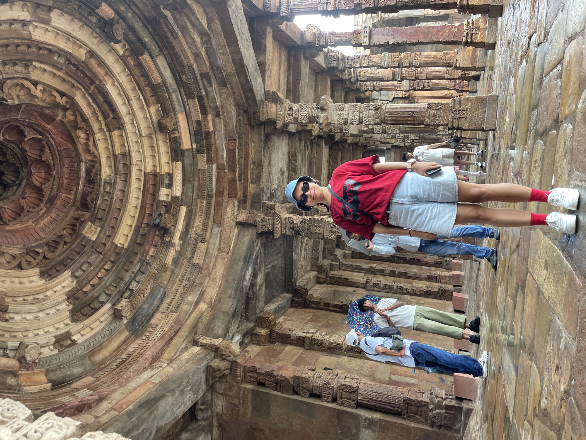 Rainy morning tour through Delhi's Qutub Minar complex