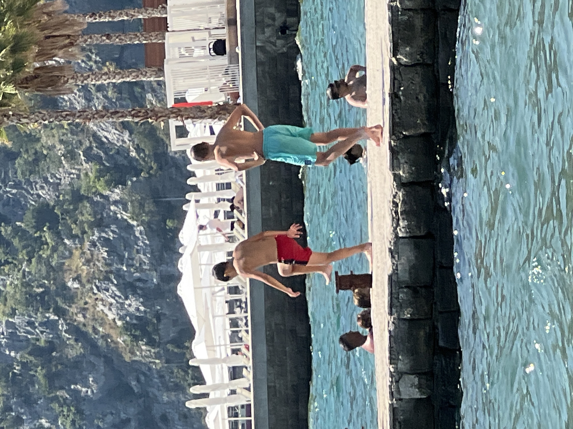 Summer afternoon on the Risan waterfront, Bay of Kotor