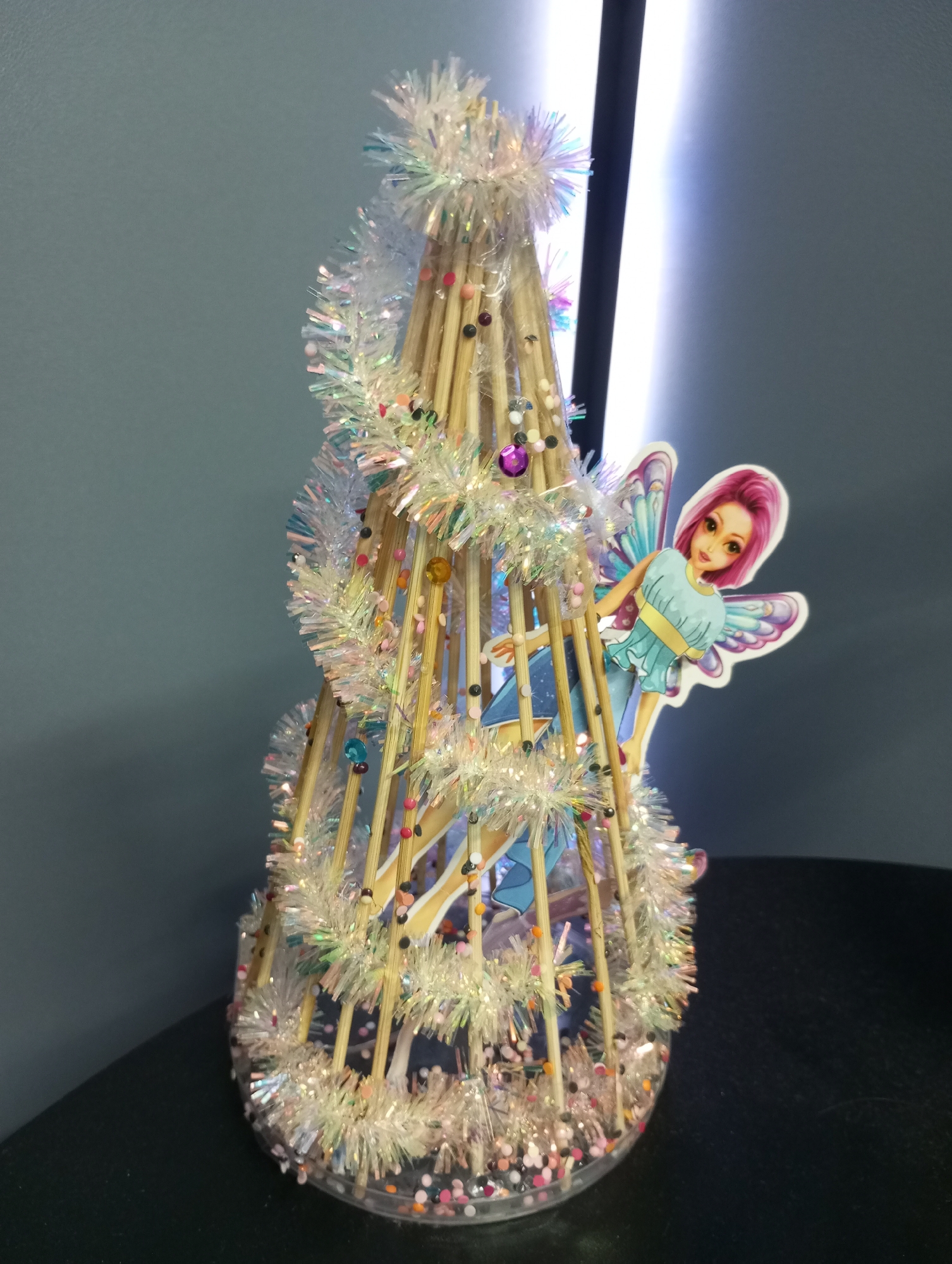 Handmade Christmas tree decoration spotted in Pervomaysky, Russia