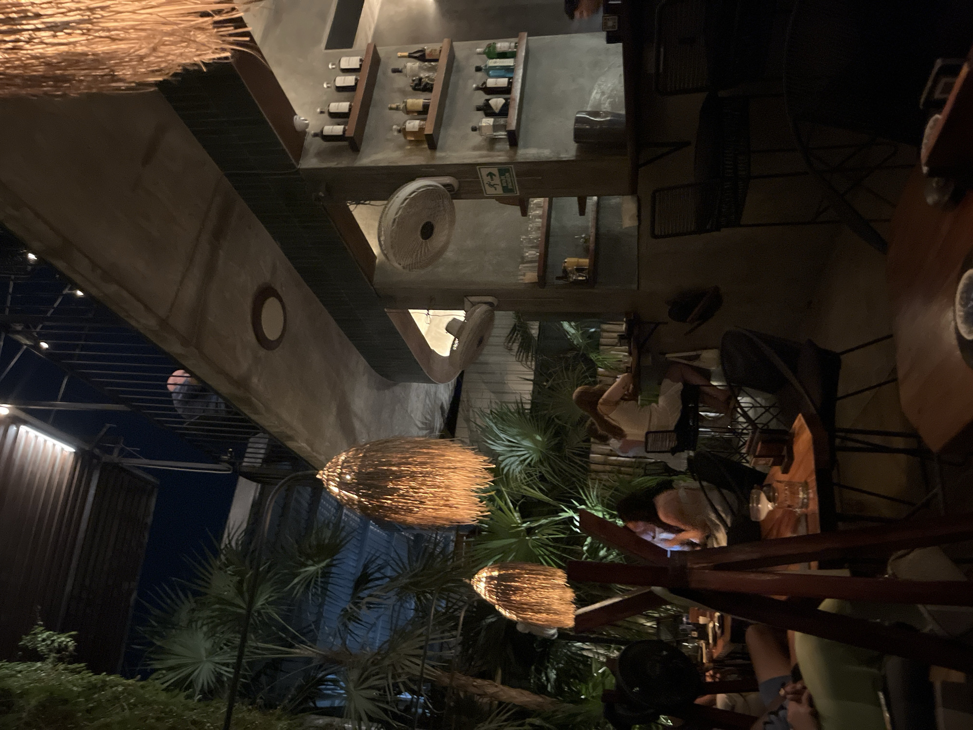 Late night dining and drinks at Brisas de Zicatela bar