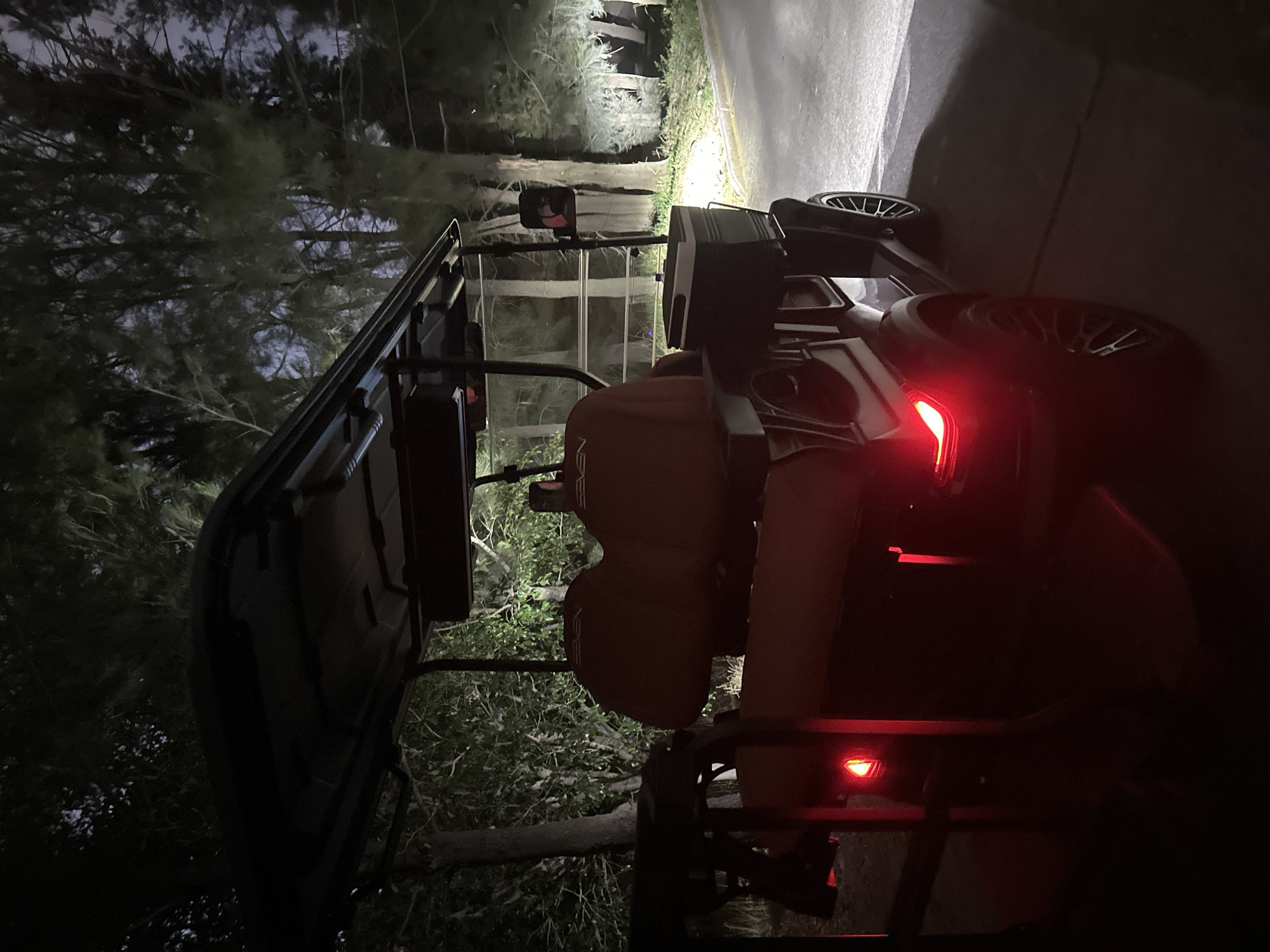 Golf cart spotted parked on road in Mexico