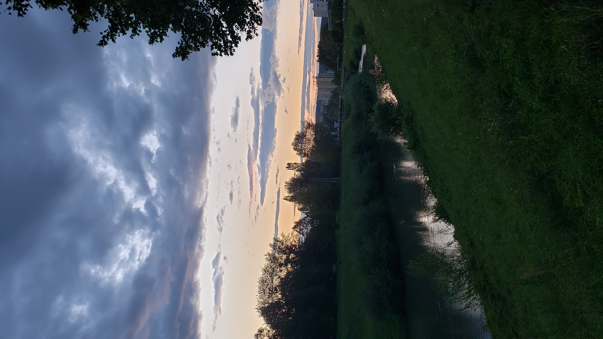 Dusk along the Torysa River in Prešov, Slovakia