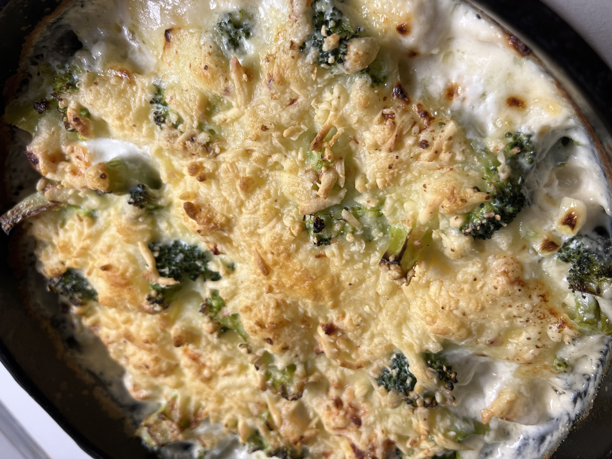 Broccoli gratin photographed in Sofia, Bulgaria