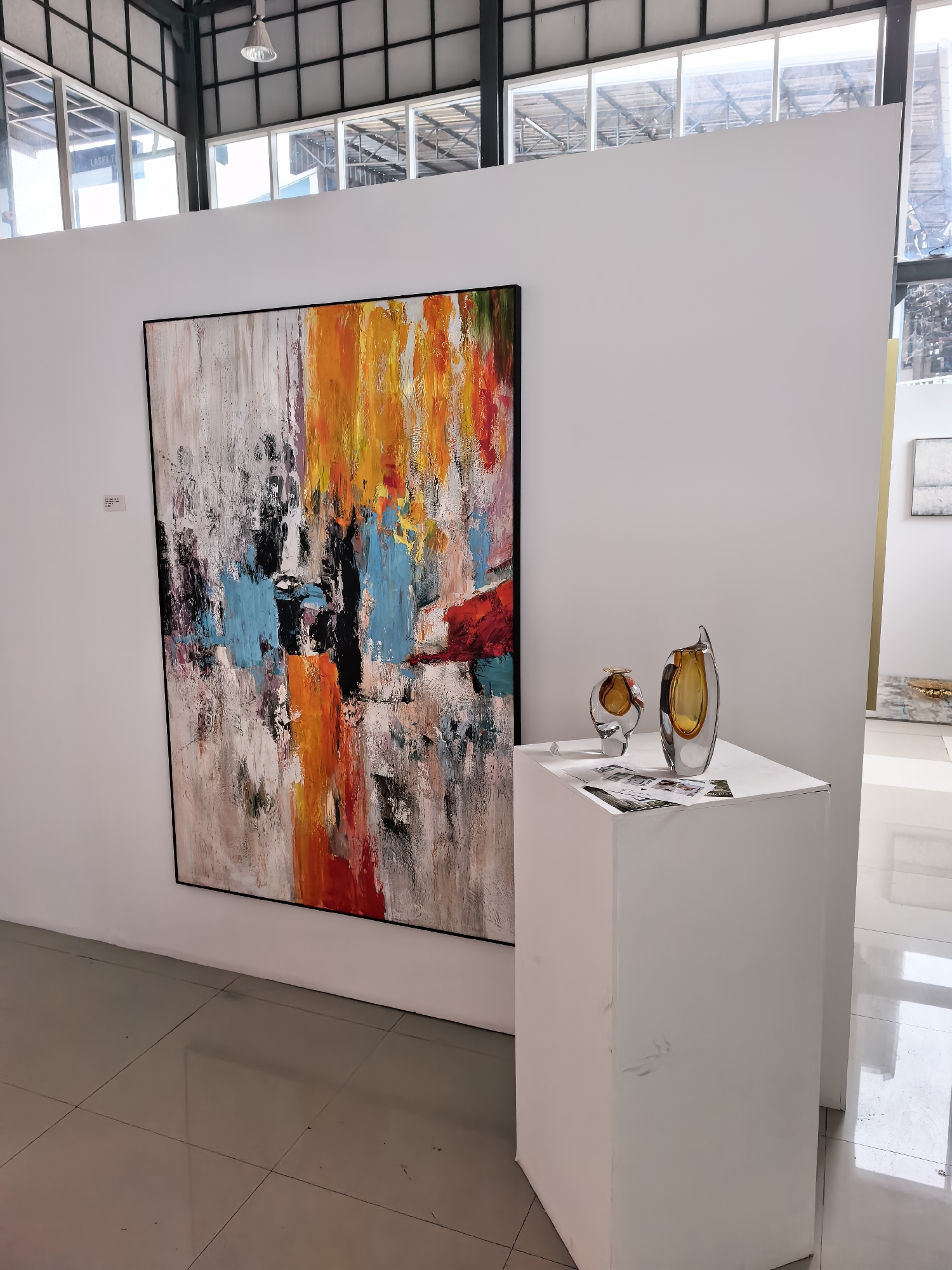 Contemporary art gallery in Ko Samui showcases abstracts and graffiti sculptures
