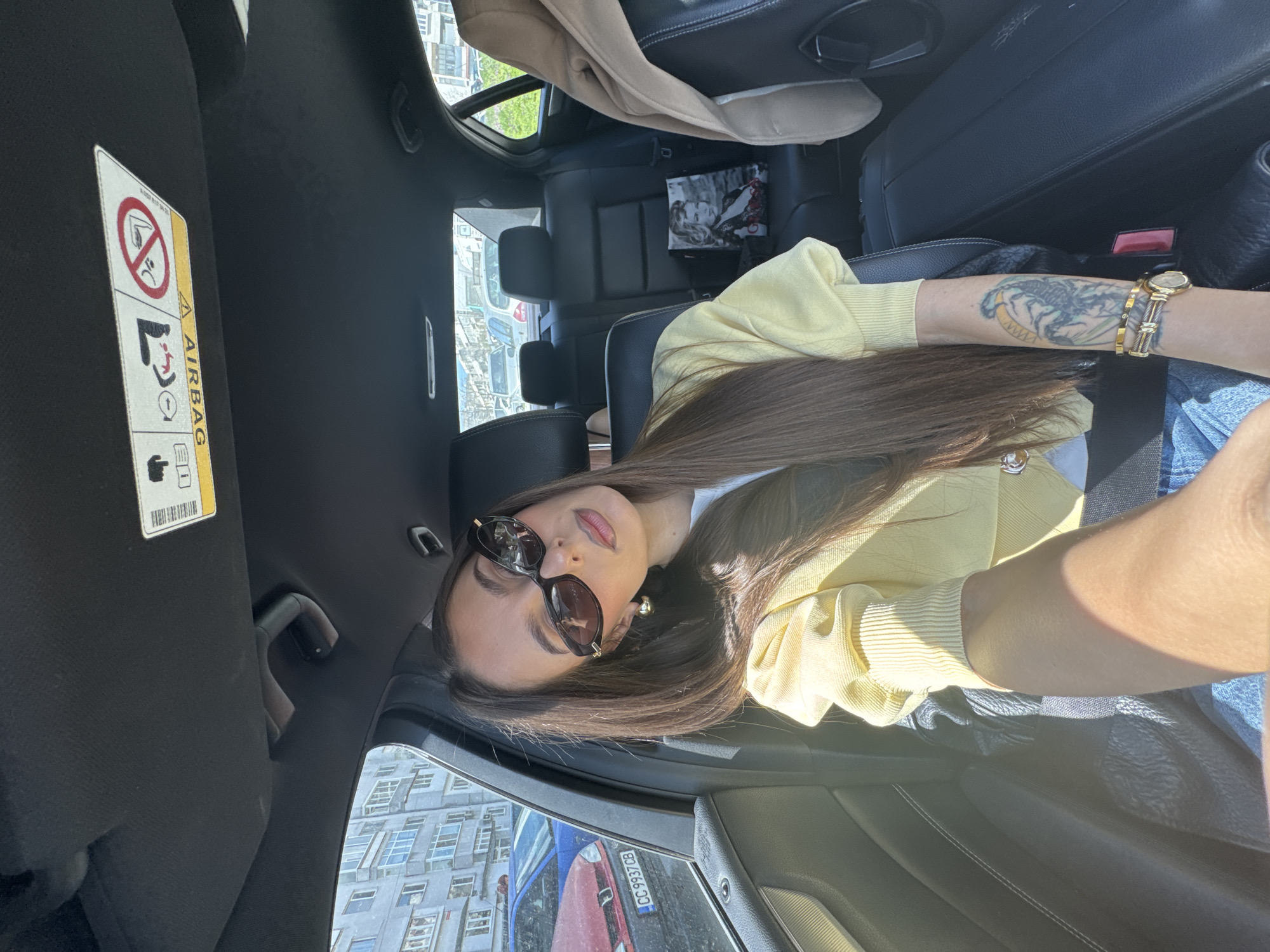 Woman observed in passenger seat of car in Varna