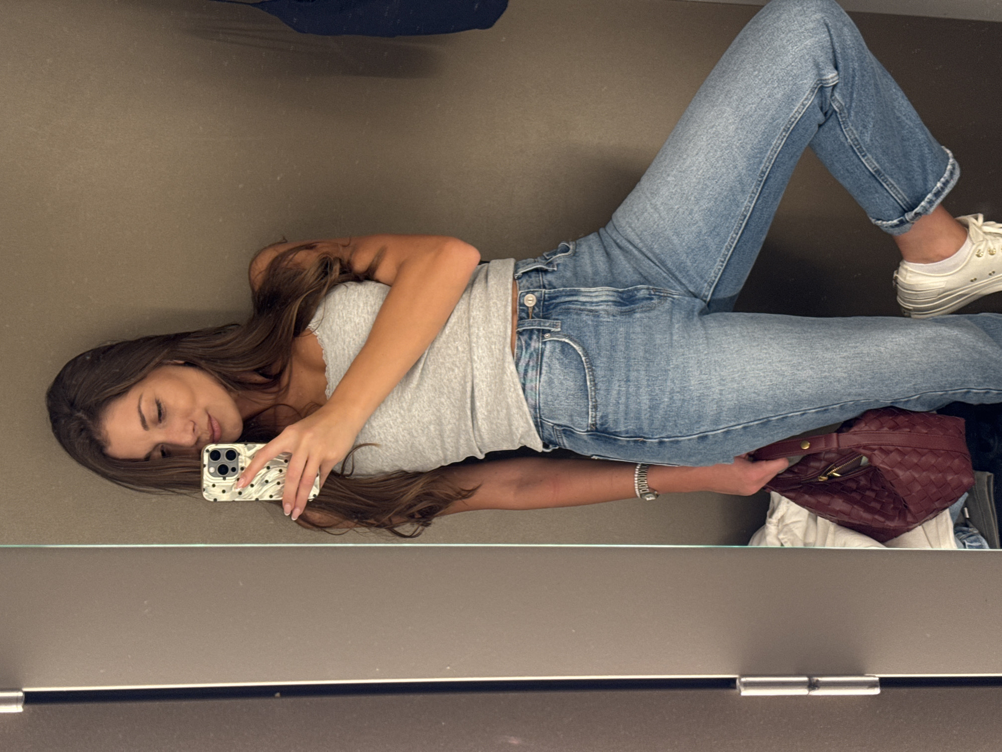 Woman Takes Multiple Selfies in Burgas Store Fitting Room